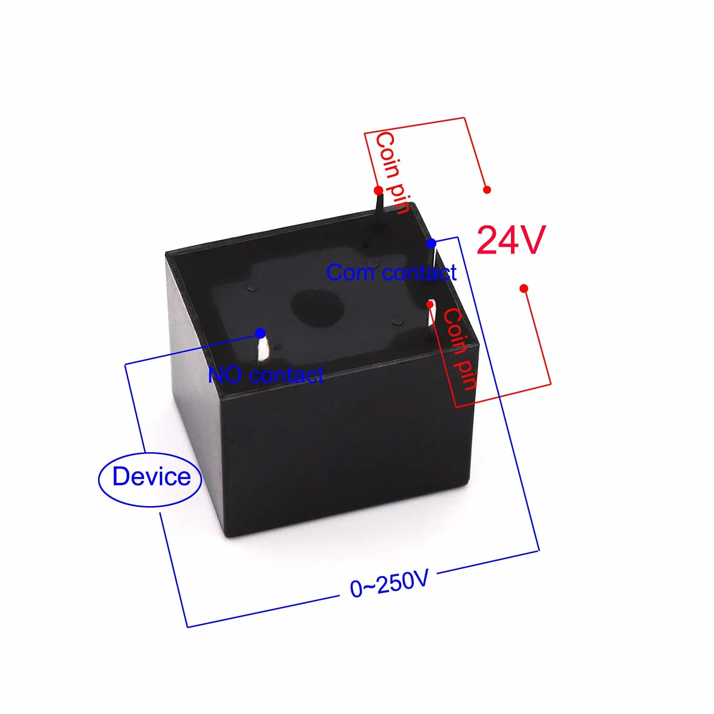 Guuzi 10 pezzi Relè di Potenza a Bobina da 5V, 4 pin SPDT Tipo PCB DC, Mini Relè di Potenza a Bobina, Contatto Relè 0~250V/10A