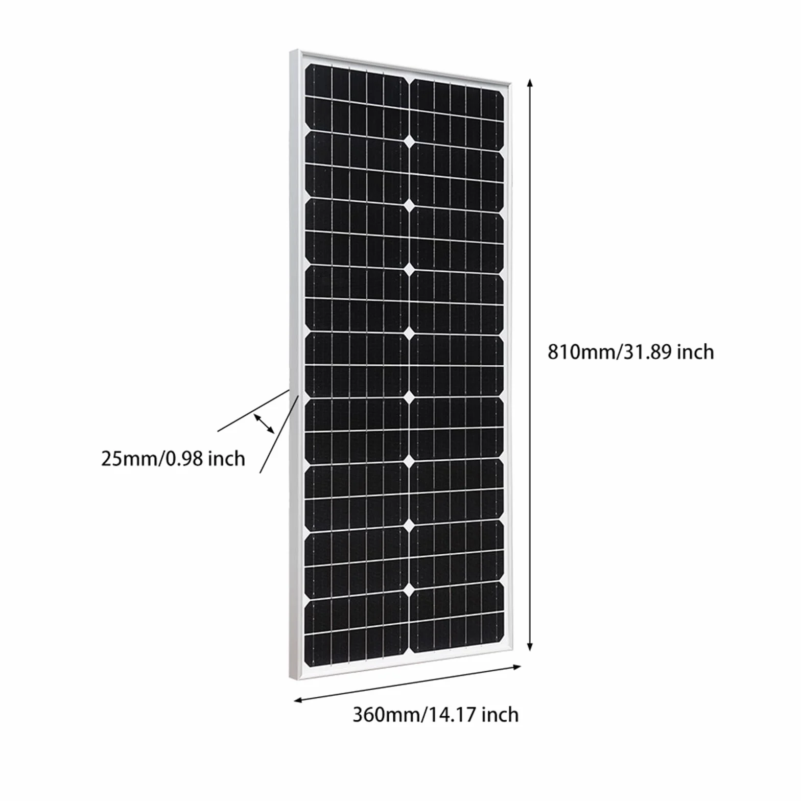 XINPUGUANG Kit pannello solare 50w 12v Modulo fotovoltaico mono 18v Regolatore di carica 10A per barca, auto, camper, casa, giardino, capannone (50)