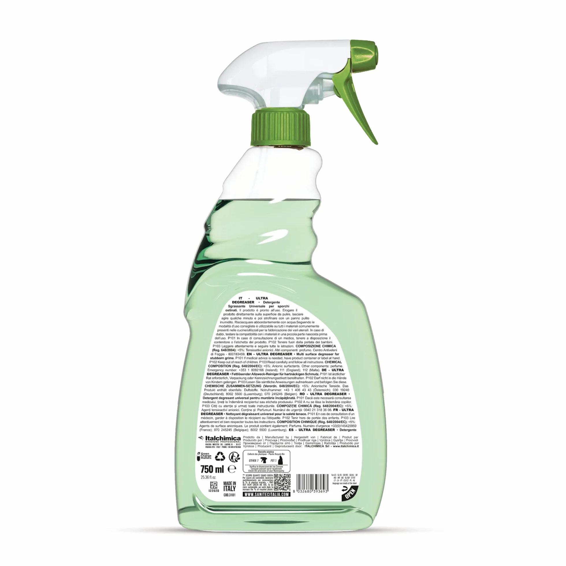 Sanitec Green Power Sgrassatore, Ecologico, Spray 750 ml
