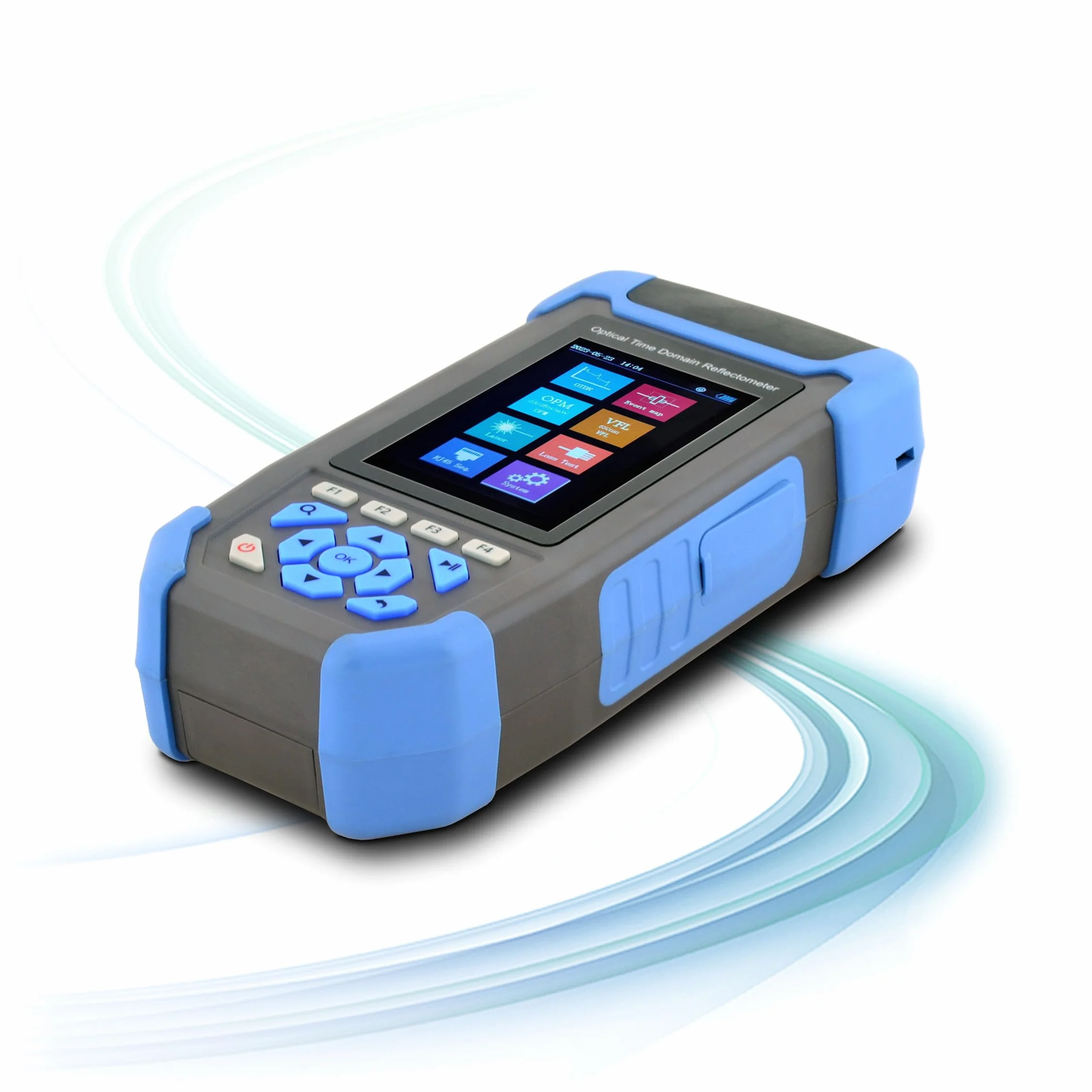 1310/1550 nm 24/22 dB 8 in 1 OTDR + scheda evento+test di perdita+VFL+OPM+OLS+RJ45 e illuminazione 3,5" Screen LWL Tester con SC/UPC+LC/UPC&APC (OTDR42F-T1)