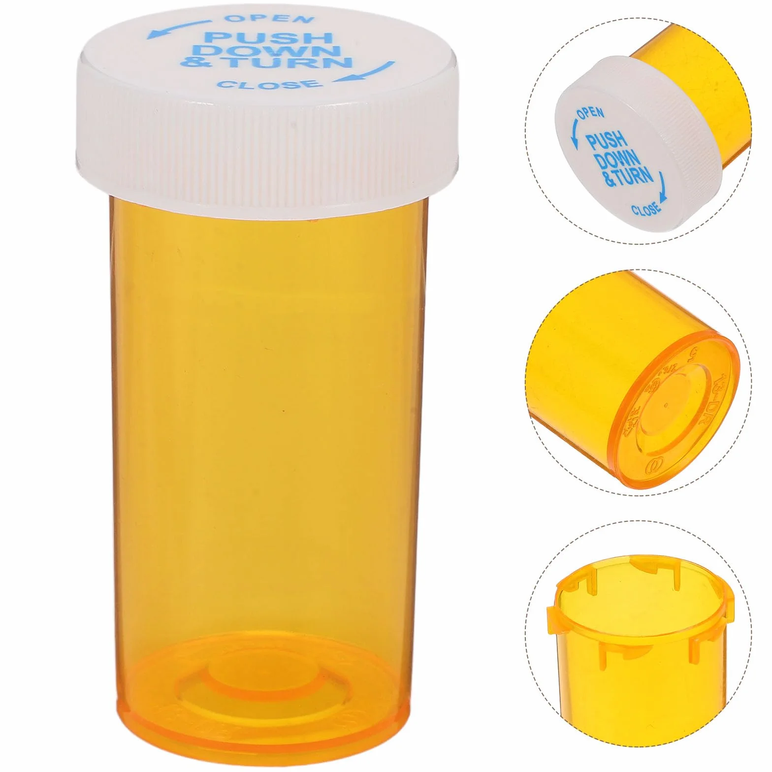 Set 25 Flaconi per Medicinali Portatili 8 Drams Contenitori Protettivi in Pp Organizer da Viaggio per Pillole e Integratori