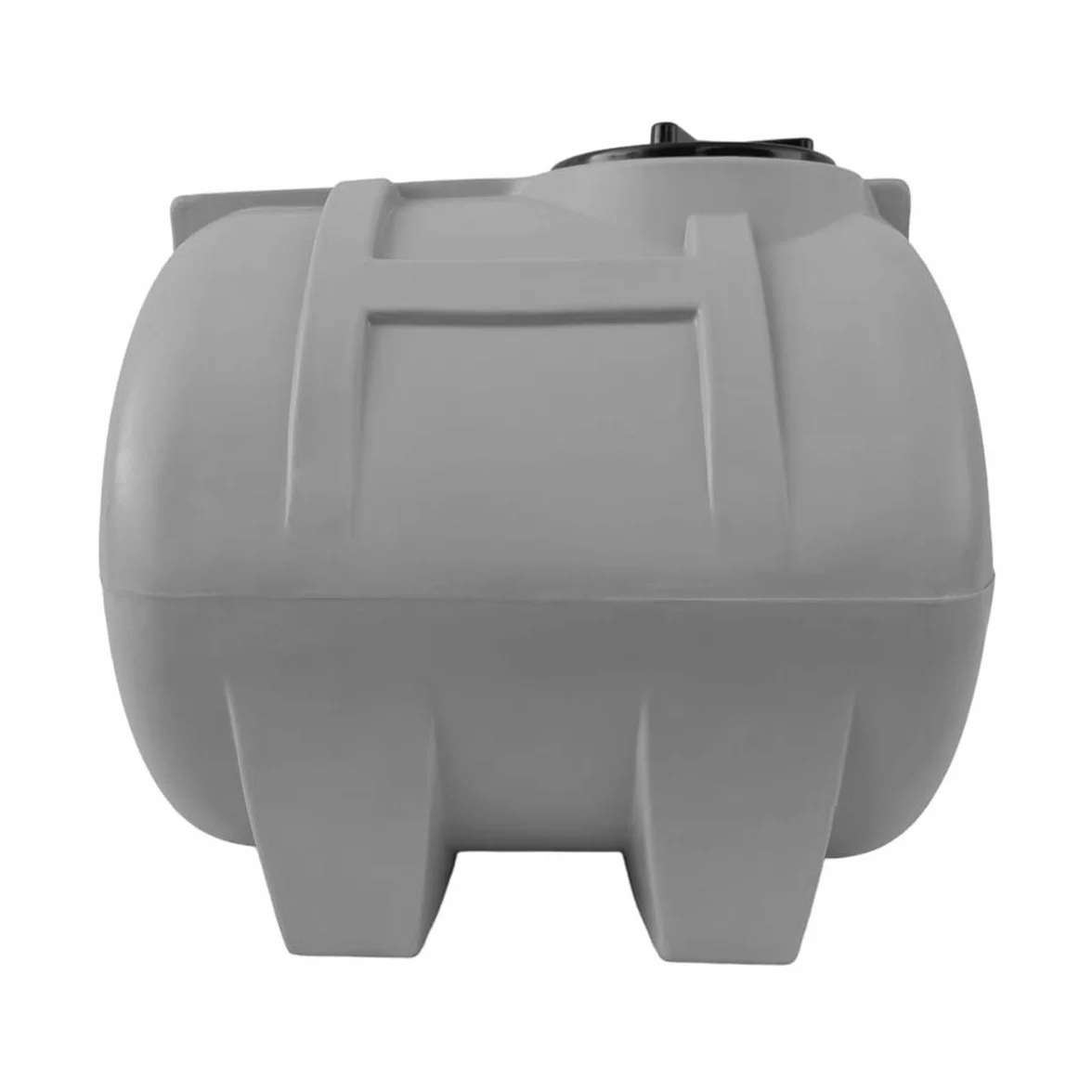 Varile Serbatoio per acqua potabile da 150 l, colore grigio, senza BPA, filettatura in ottone integrata da 3/4", prodotto in EU, adatto per alimenti, orizzontale