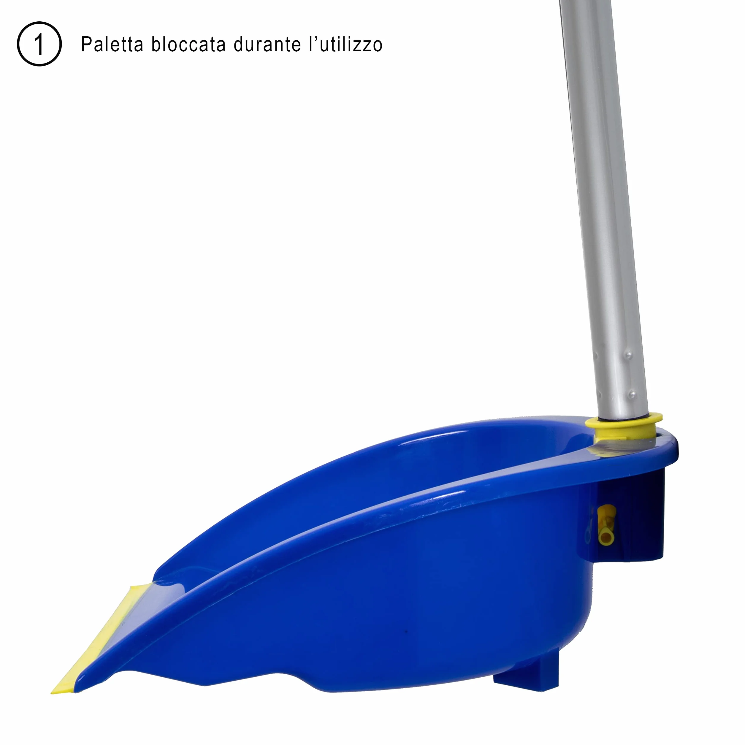 Home Prodcuts - cod. 824/702 - Alzaimmondizia "Flamingo", richiudibile con profilo in gomma e con Manico Componibile 3 pezzi