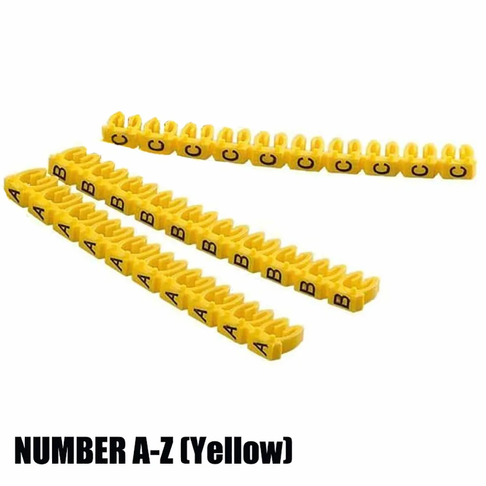 Marcatori per cavi tubo con lettere A-Z e numeri per fili, tubo giallo per etichettatura cavi (260 pezzi, 1,5 mm²)