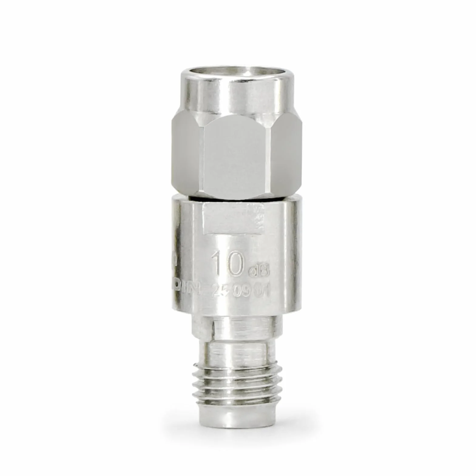 TOJOIN 12,4 GHz 10 dB RF attenuatore coassiale 2 W 50 Ohm SMA maschio a femmina RF coassiale SMA Attenuatore, regolatore di attenuazione fisso, 5 pezzi, attenuatore in rame