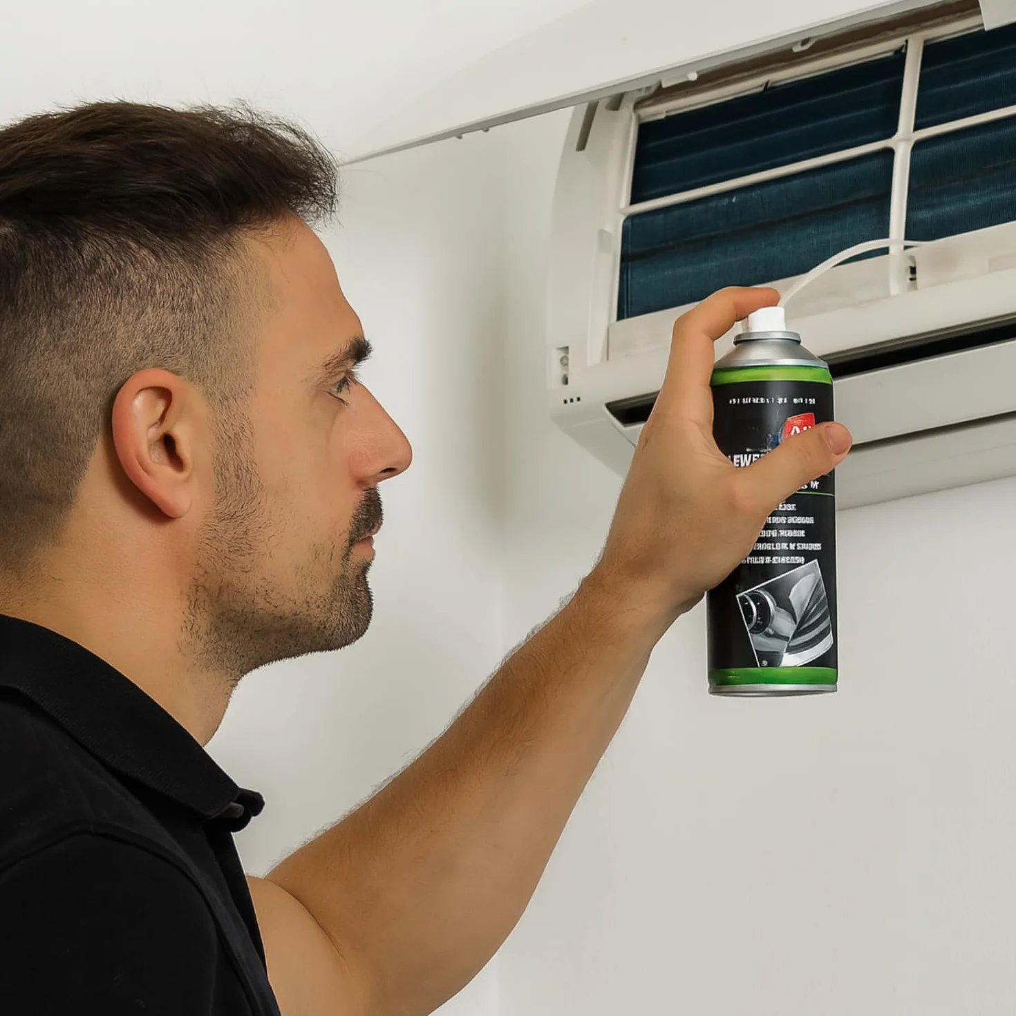 Bomboletta Igienizzante climatizzatori 400 ml Climatizzatore Igienizzante Virus, Batteri, Spray, Climatizzatore Auto, Battericida e Fungicida + Cannuccia di 60 cm (3)