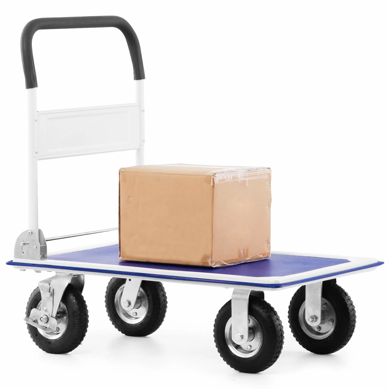 Pallit CARRY-R Carrello a Piattaforma Pieghevole - Portata 300 kg, Ruote Pneumatiche, Piano 880x580 mm, Carrello per Trasporto con Pianale Antiscivolo