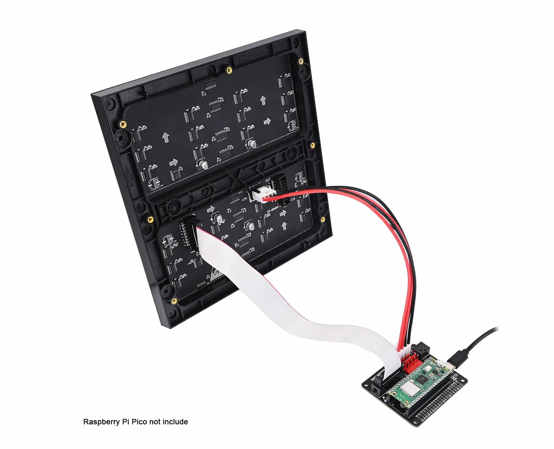 Pannello a matrice LED RGB Full Color 64 64 pixel per Raspberry Pi Raspberry Pi Pico ESP32 Ardui con scheda adattatore Directly Plug and Play