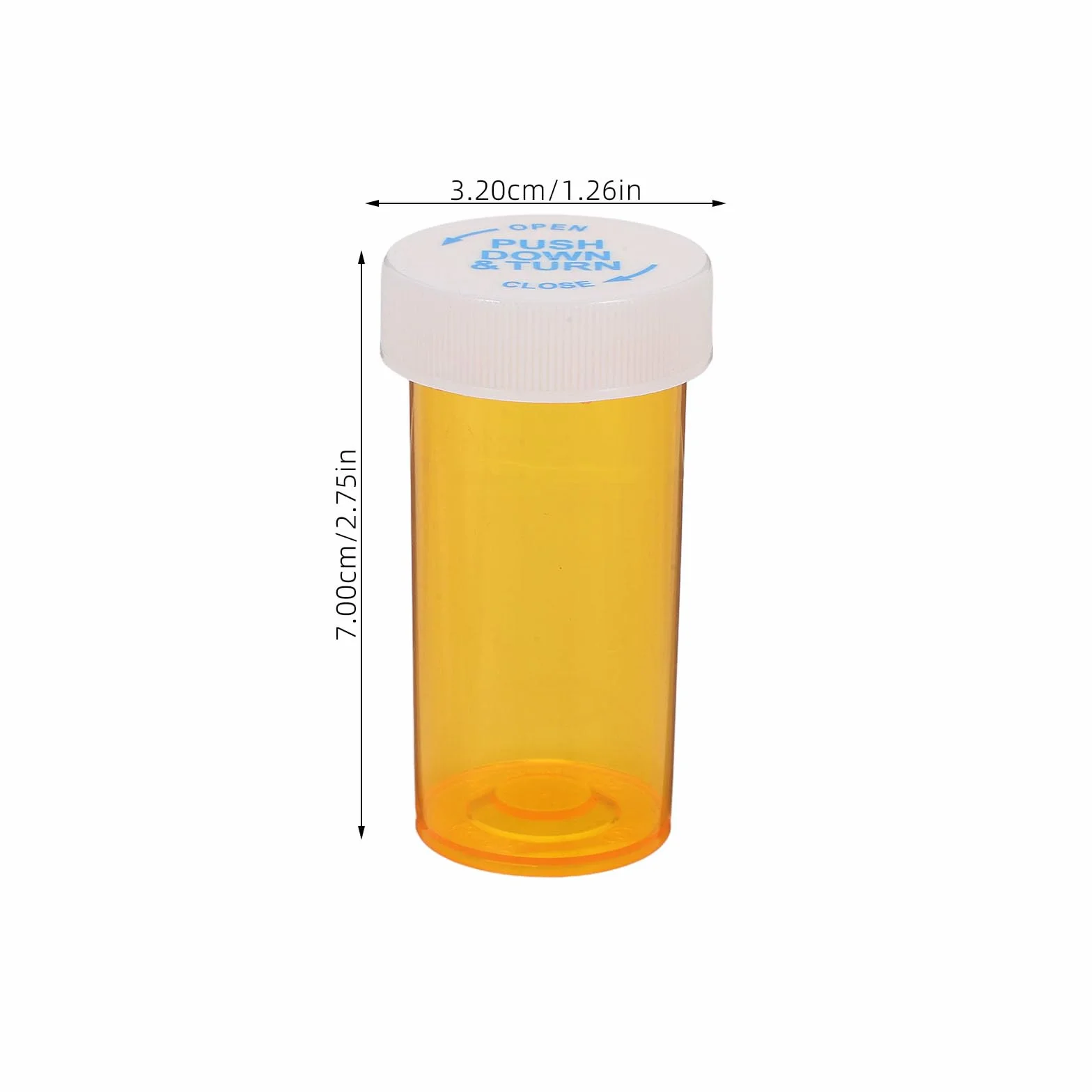 Set 25 Flaconi per Medicinali Portatili 8 Drams Contenitori Protettivi in Pp Organizer da Viaggio per Pillole e Integratori