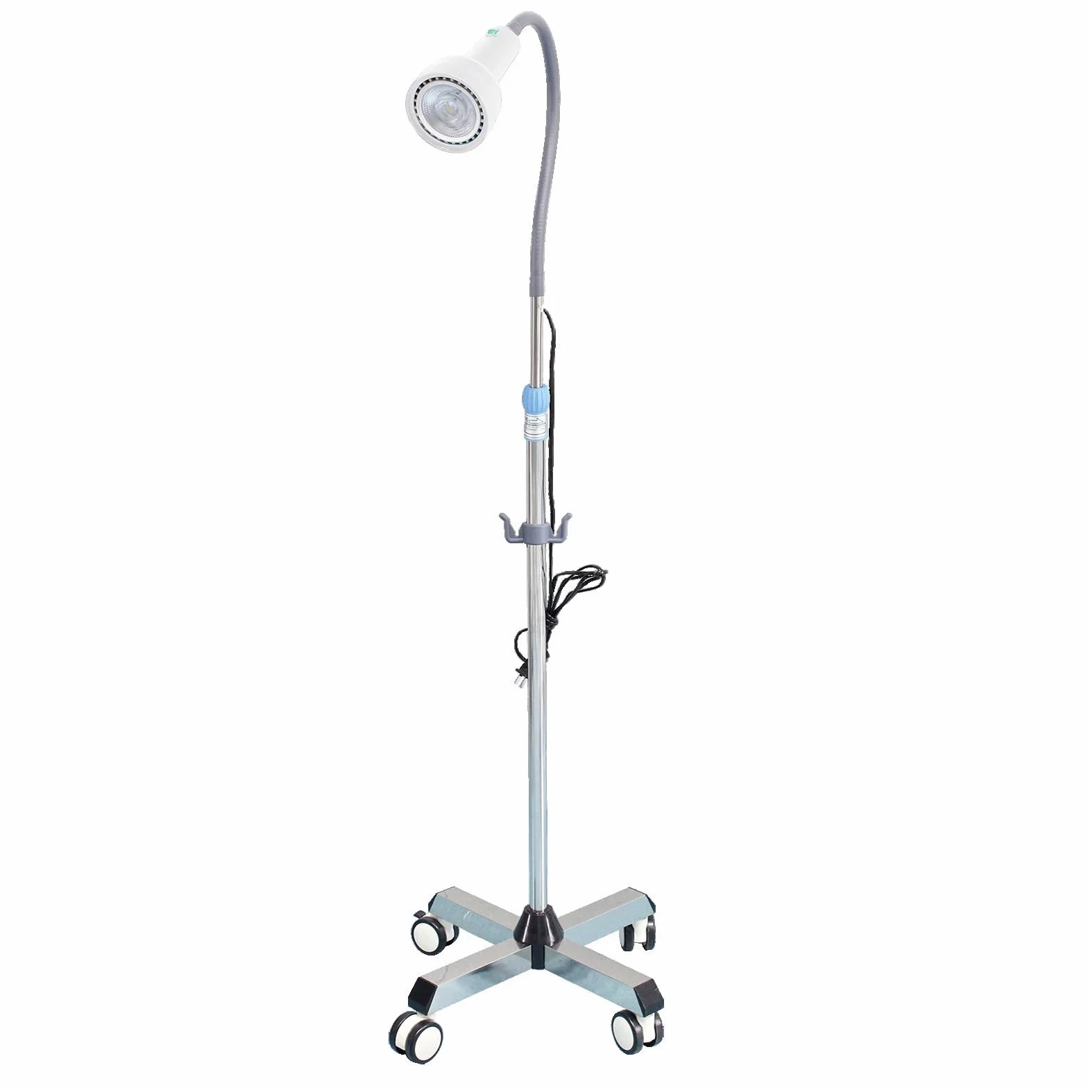 Lampada Chirurgica Dentale da Pavimento di Tipo Mobile, Lampada da Visita Chirurgica LED da 28 W, Lampada per Visita Ginecologica Flessibile a Collo di Cigno
