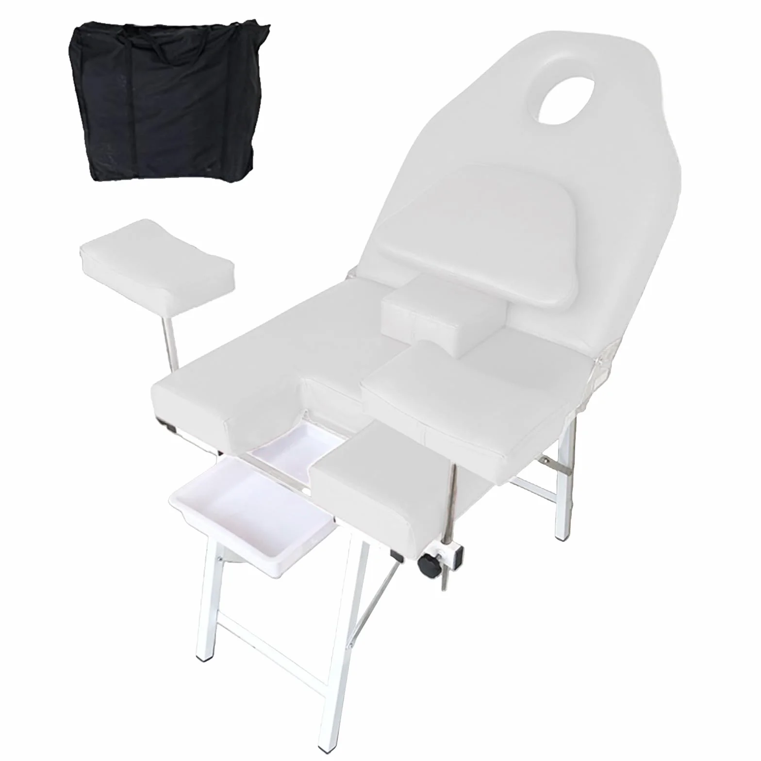 Sedia per visita ginecologica, lettino pieghevole portatile per visita medica, tavolo da parto per chirurgia ginecologica, sedia per allattamento privata medica (white)