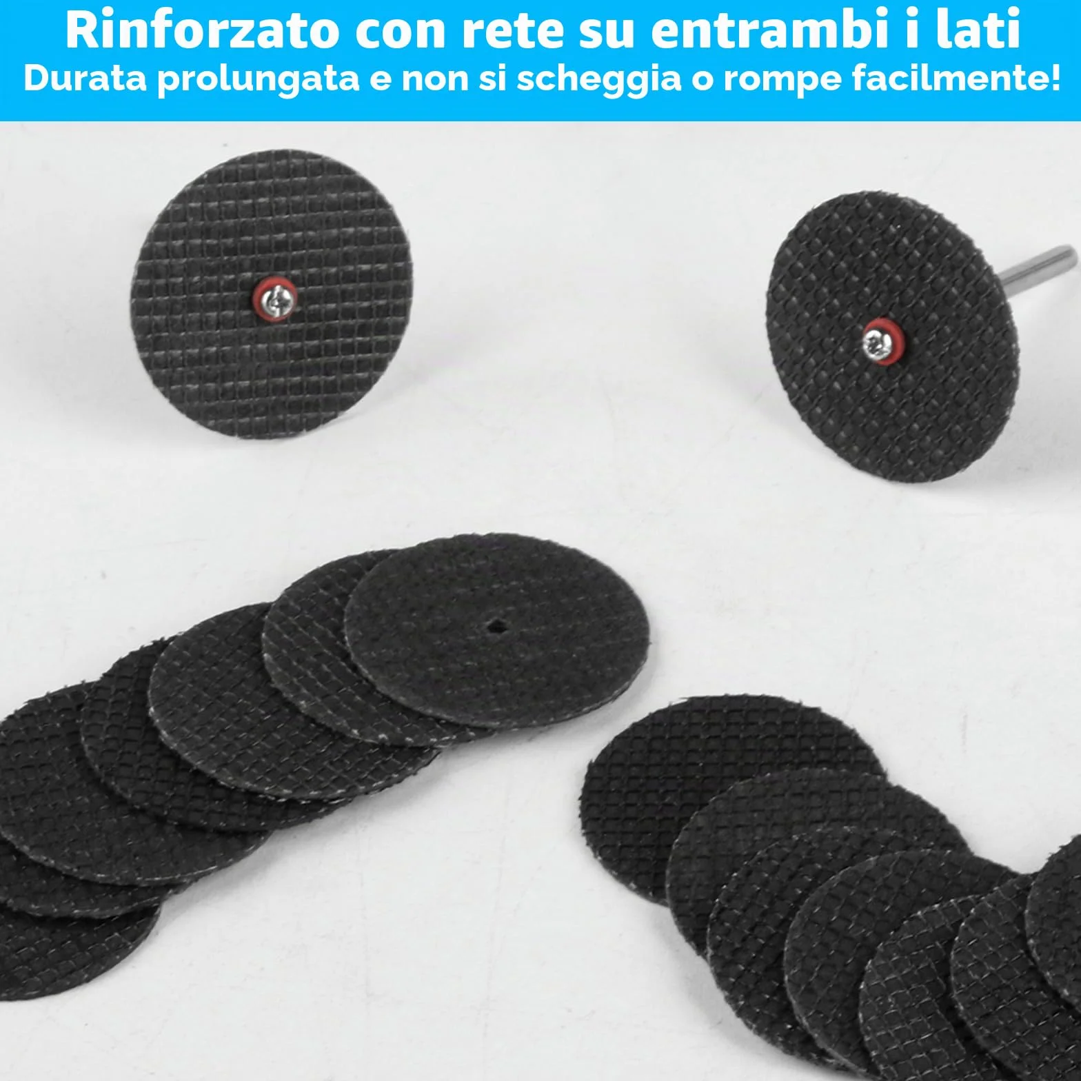 60 dischi da taglio compatibili con Dremel, 32 mm per accessori rotanti, set di dischi da taglio per metallo acciaio