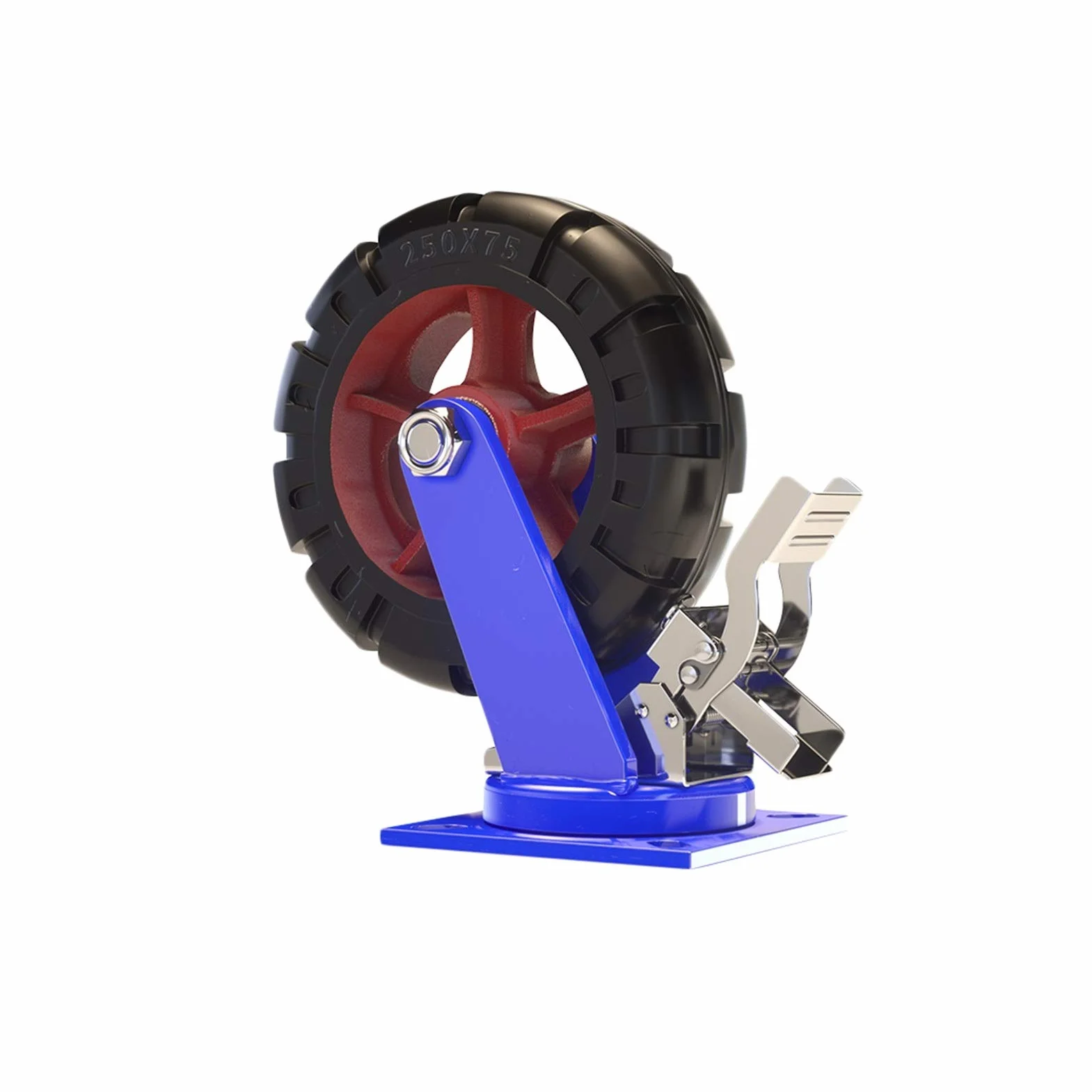 Ruota Universale, Gomma Da Cancellare Rotelle Del Freno Assorbimento Degli Urti E Resistenza All'usura Pneumatici Allargati Cuscinetto Staccabile Camion Con Pianale Ruota Del Rimorchio 4/5/6/8 Pollici