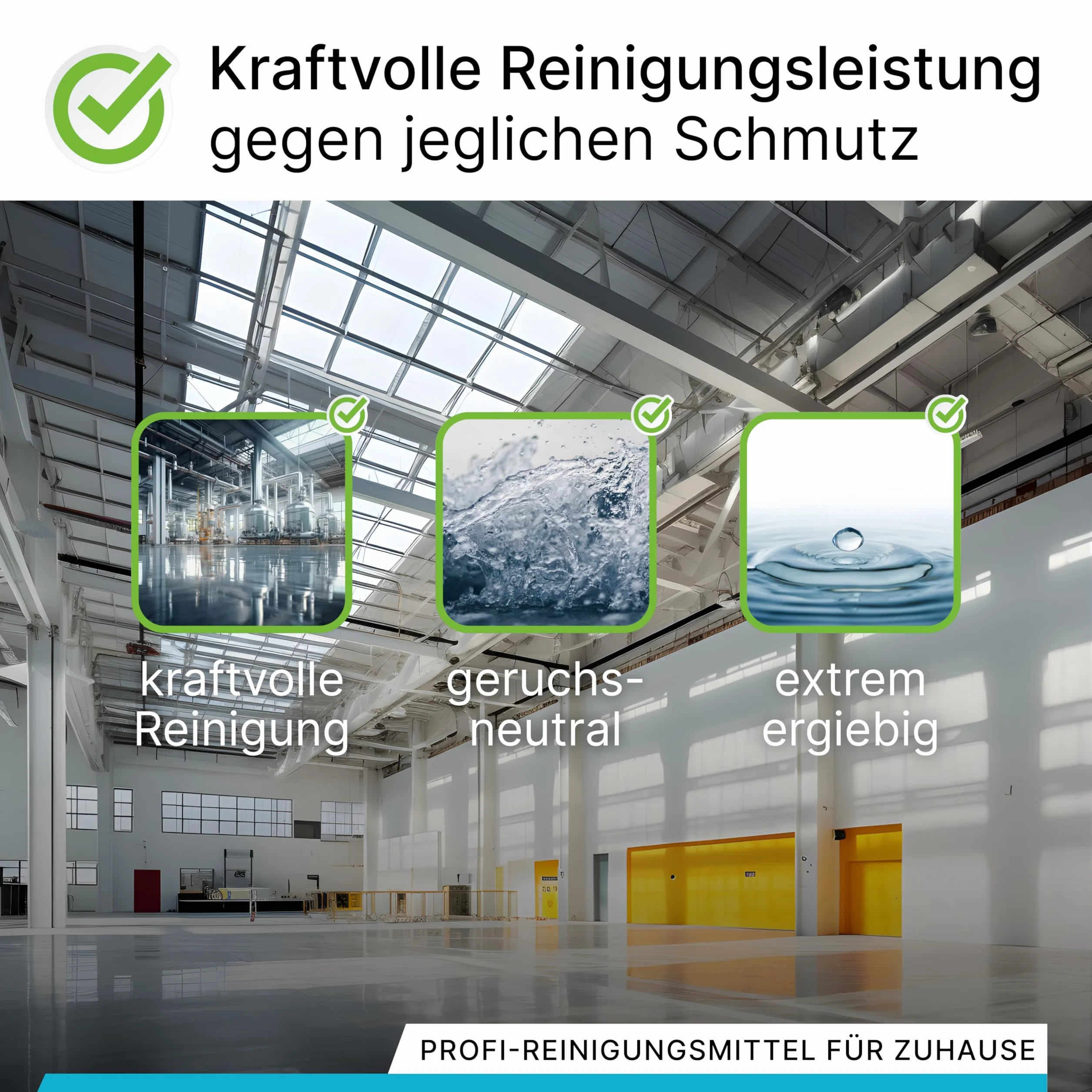 BiOHY Detergente industriale (Bottiglia da 500ml) | detergente per officina | contro grassi e oli | ideale per metallo, plastica, vetro, utensili senza schiuma e striatura (Industriereiniger)