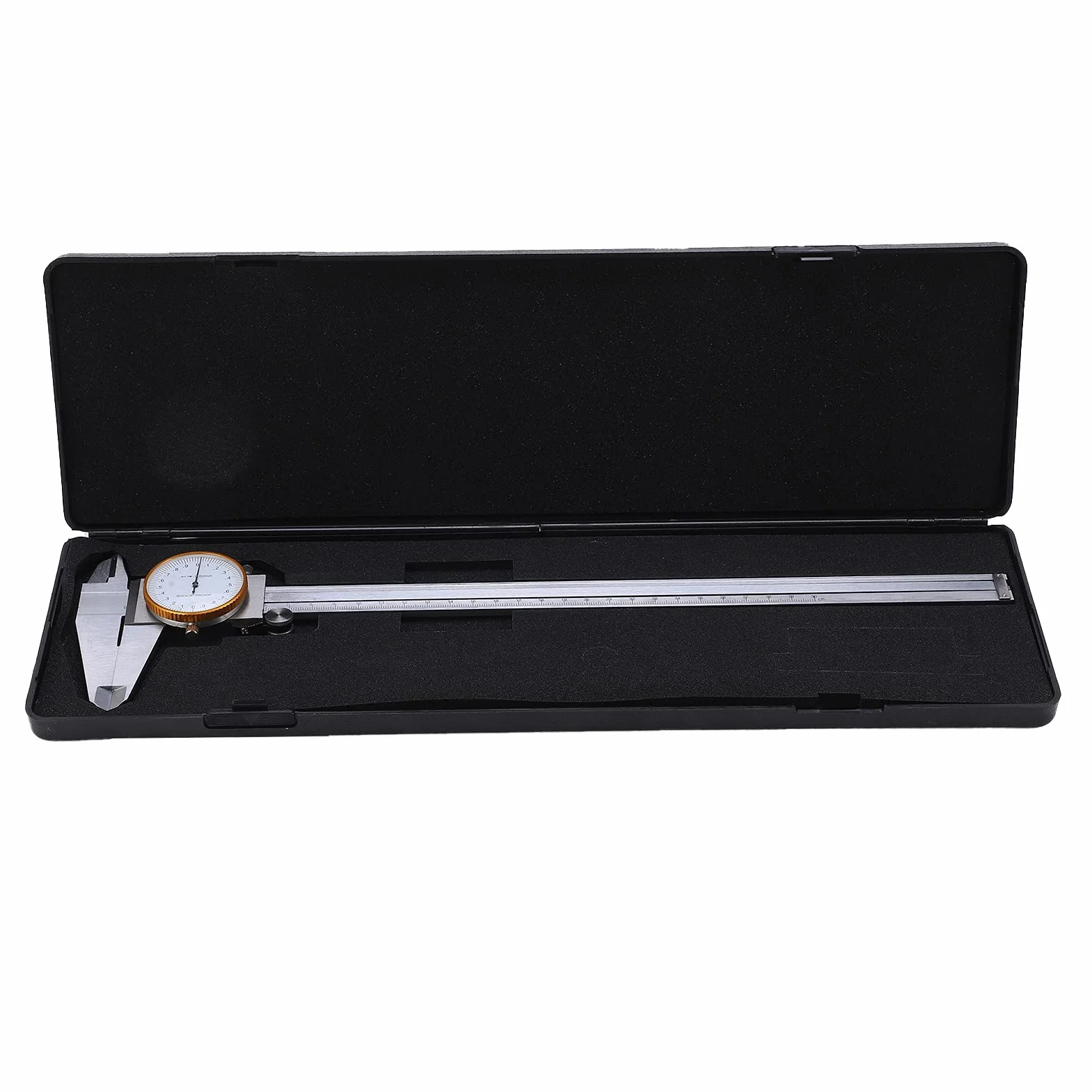 Calibro a corsoio da 0 a 300 mm Quadrante trasparente Righello di misurazione portatile in acciaio 002 mm Per la lavorazione dei metalli Lavorazione del legno Misurazione