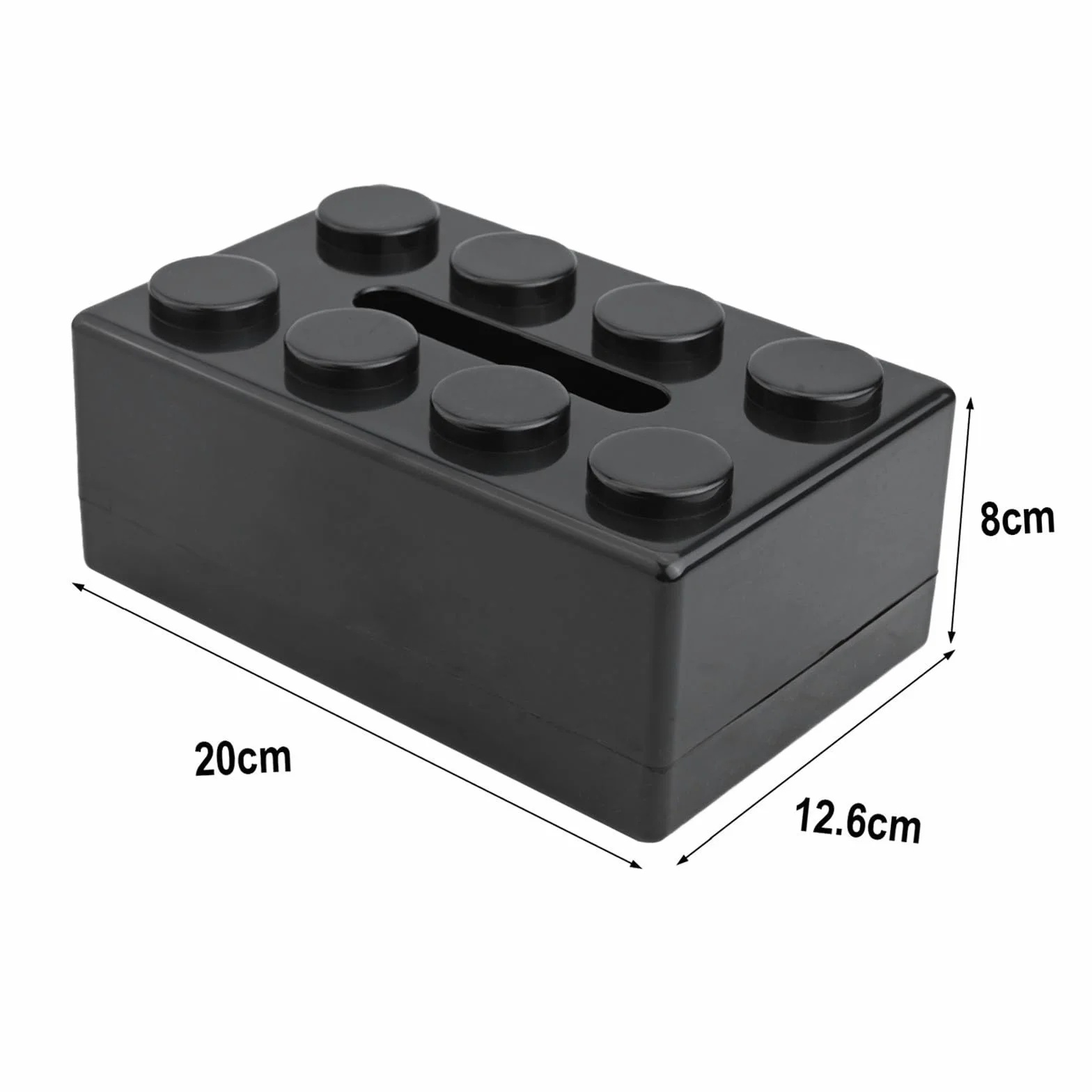 Scatola multiuso per fazzoletti con design creativo, soluzione efficiente per riporre i fazzoletti in bagno e in ufficio (nero)