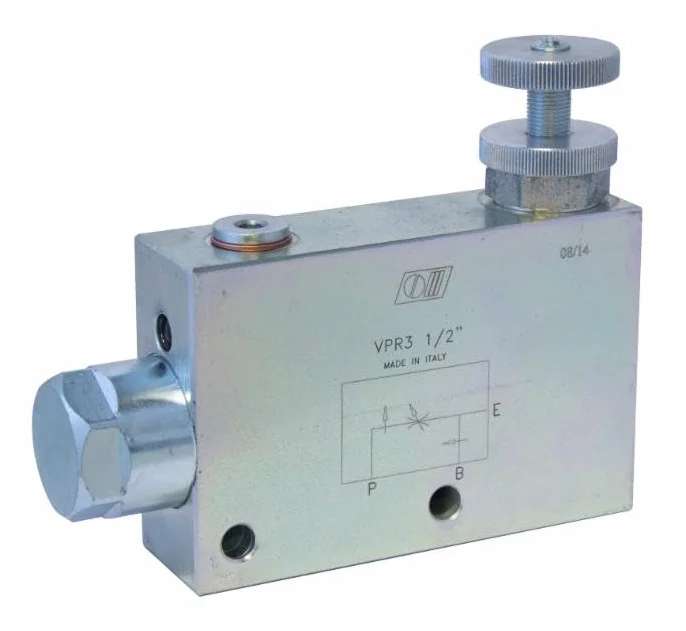 Valvola Prioritaria Regolabile Ama 1/2" 80/60 l/min 350 Bar