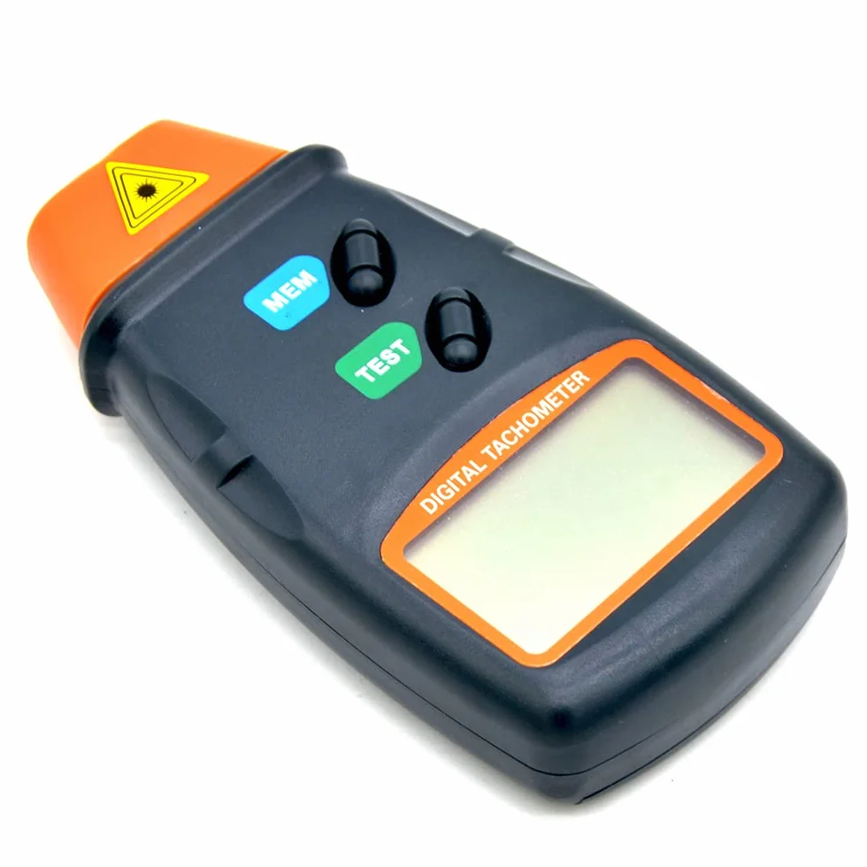Mengshen Contagiri Digitale, Contagiri Laser Senza Contatto 2.5-99999 RPM Misuratore Di Velocità Di Rotazione Misuratore Di Velocità Con Nastro Riflettente (Batteria Da 9V Inclusa)