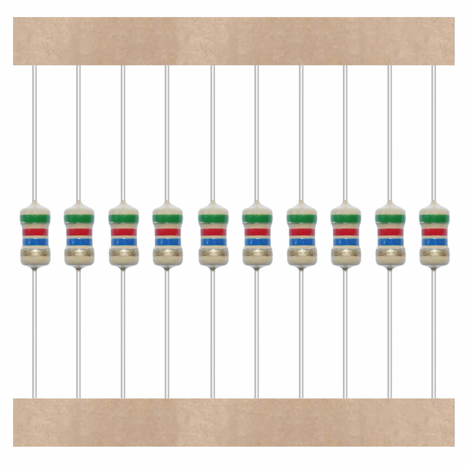 AUKENIEN 40 Valori 1/8W Kit Resistenze a Film in Carbonio 0 Ohm a 2,2M Ohm Resistori 5% Resistenza Elettriche Carbon Film Resistor Elettrica