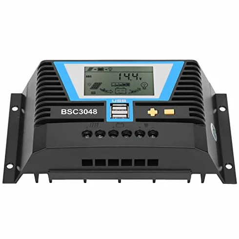 Regolatore Solare 30A 12V/24V/36V/48V BSC3048 Con Doppia Porta USB 5V/2A per Batterie di Varietà