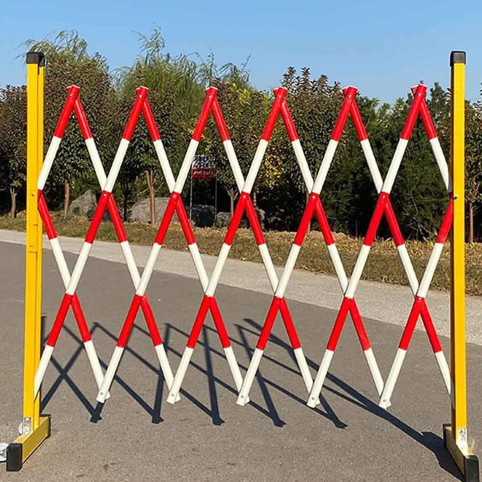 Transenne da Esterno Sistema di Barricate Mobili | Barriere di Sicurezza Espandibili Tubo in Acciaio Robusto Spesso 25 Mm | Barricate con Ruote,1.2 * 5m
