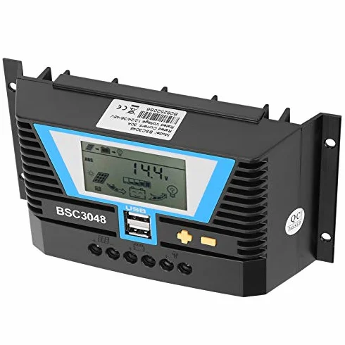 Regolatore Solare 30A 12V/24V/36V/48V BSC3048 Con Doppia Porta USB 5V/2A per Batterie di Varietà