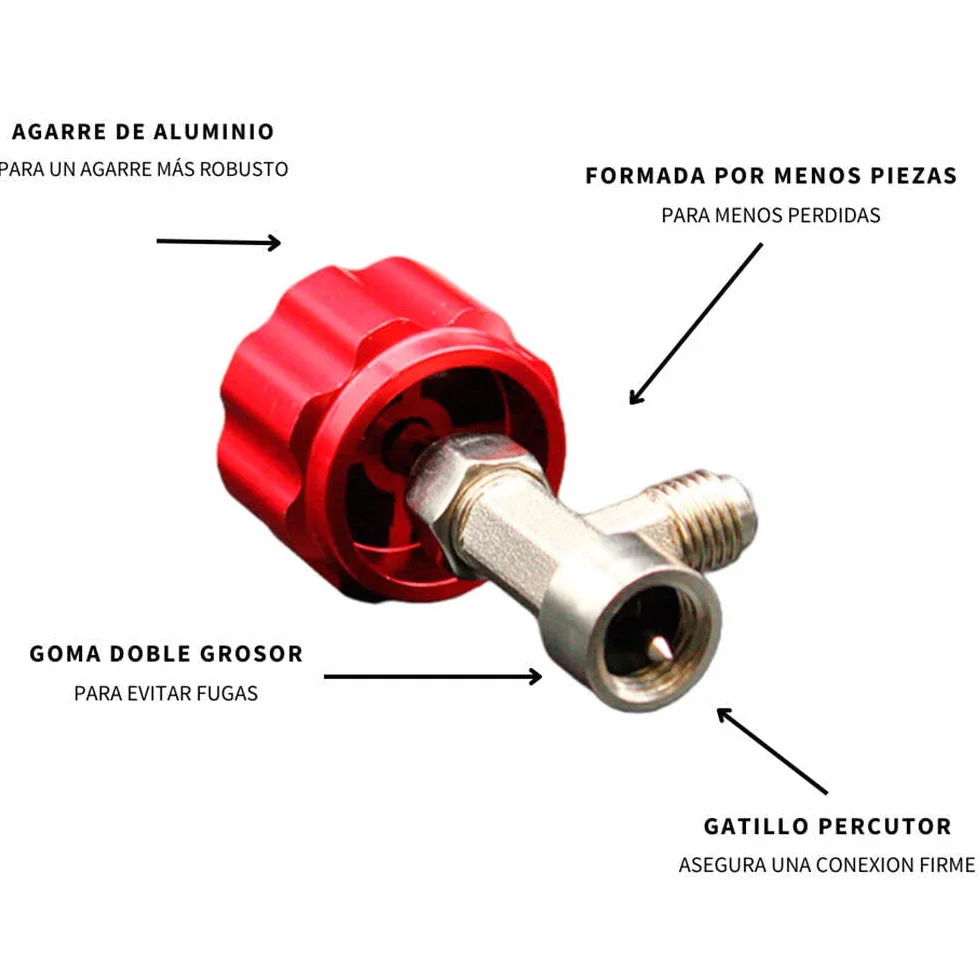 Chiave rinforzata dosatrice bottiglie gas organico GASICA 1/2 Ingresso con perforazione Uscita 1/4