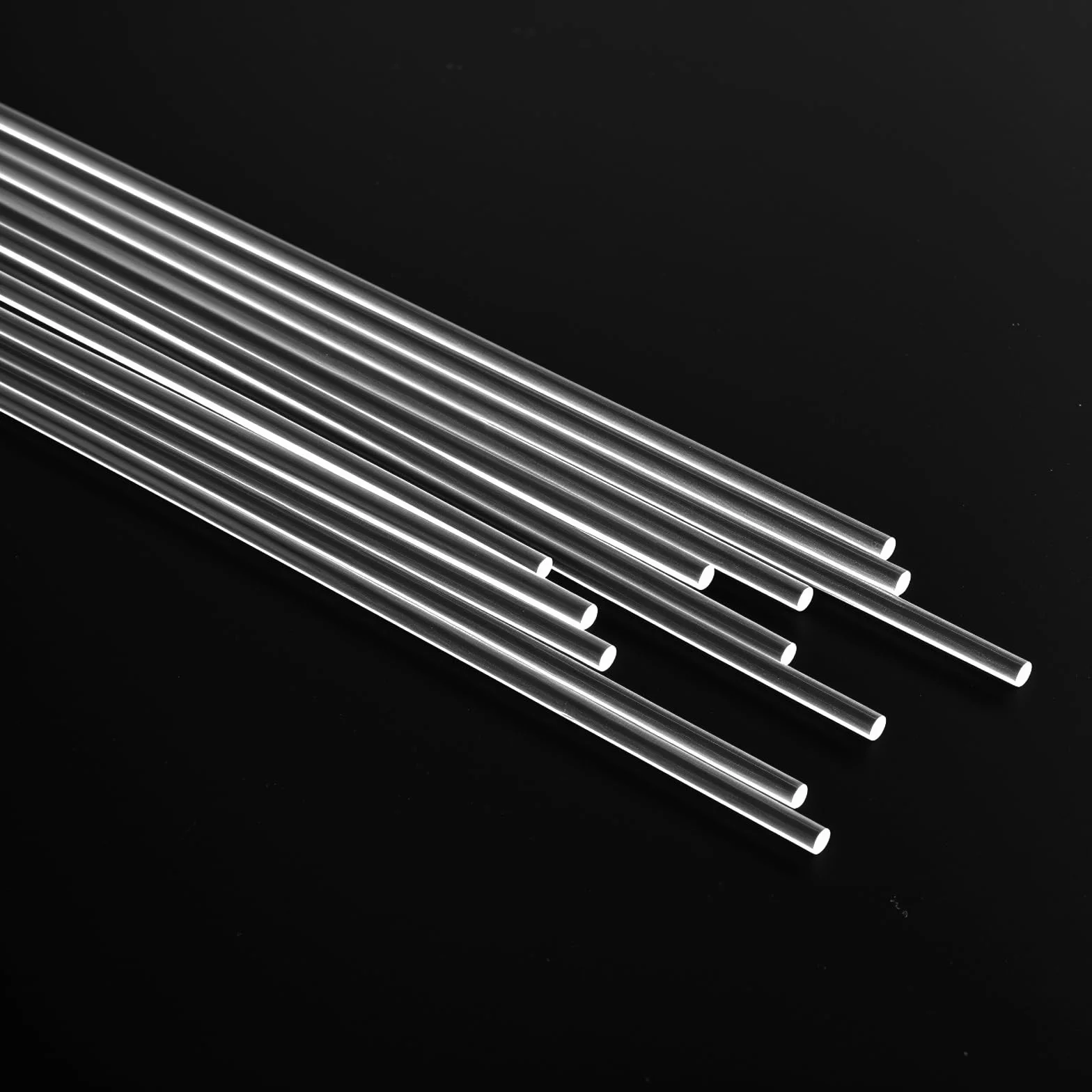 3mm x 300mm Pręty Acrylowe Przezroczyste PMMA Okrągłe 12 sztuk Zestaw do Modelarstwa i Dekoracji