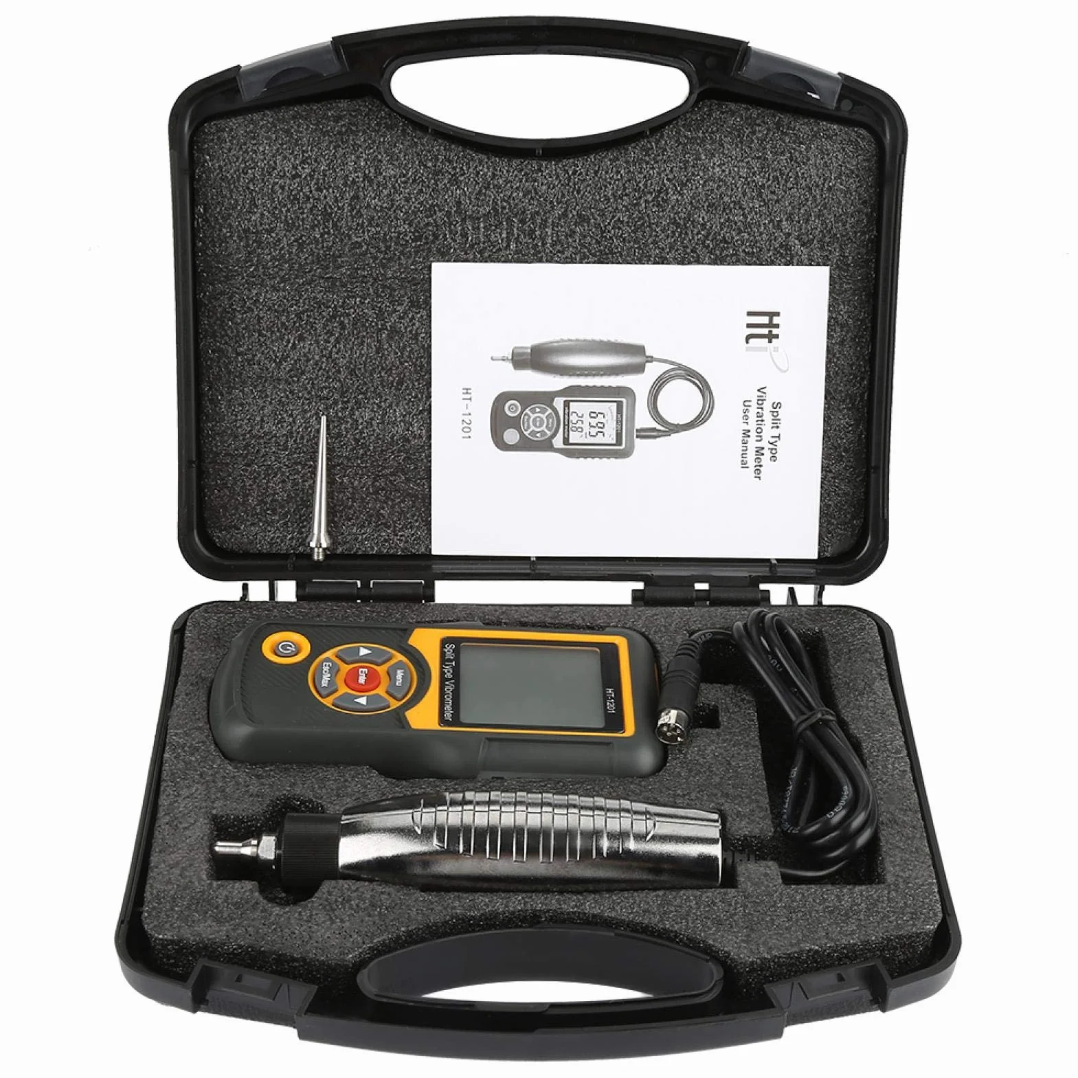 Tester digitale del misuratore di vibrazione, tipo spaccato di precisione palmare calibro di vibrazione sensore macchina di misura, con velocità 0.1 ~ 199.9m/s2 picco