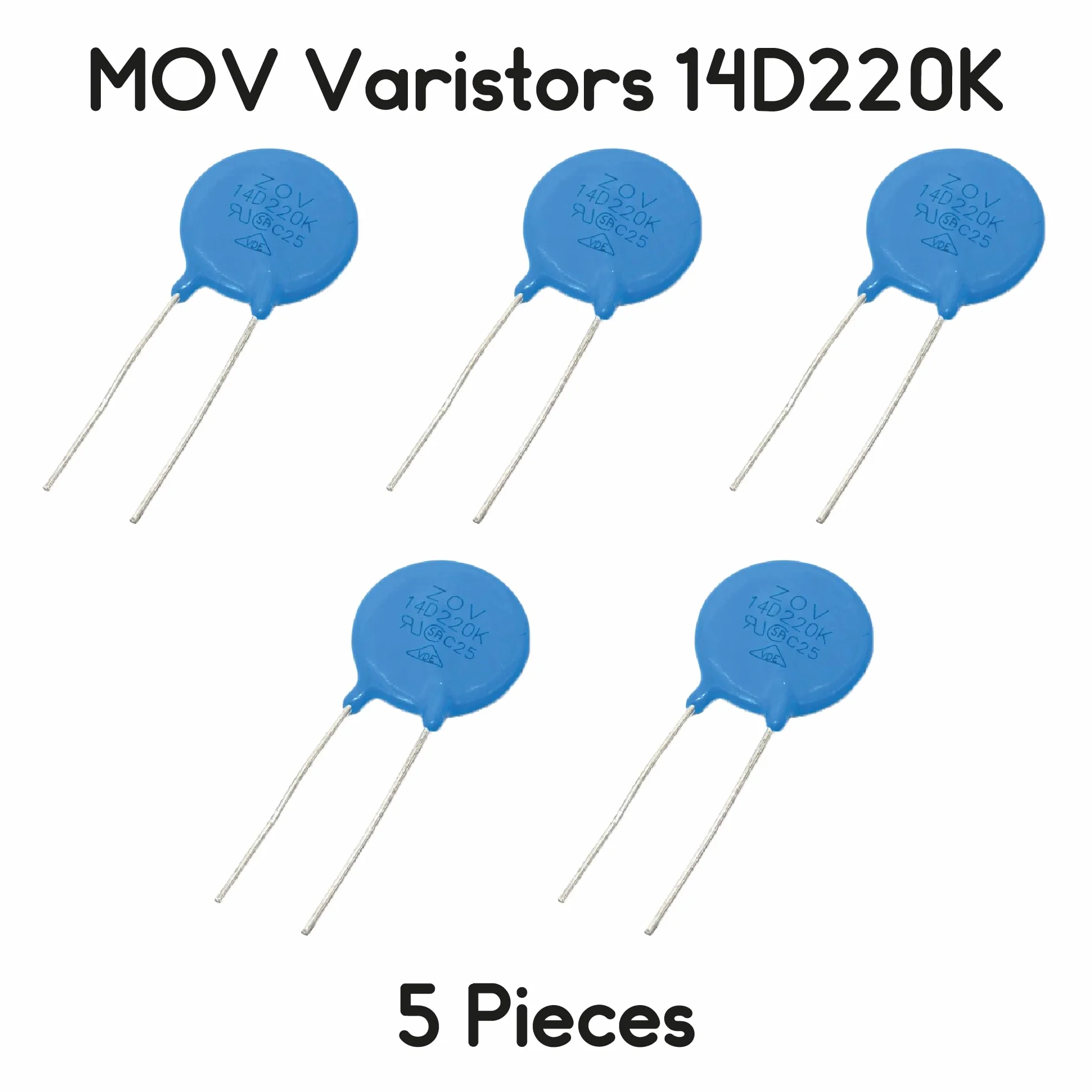 Varistori MOV 14D220K 22V 1KA - 5 pezzi