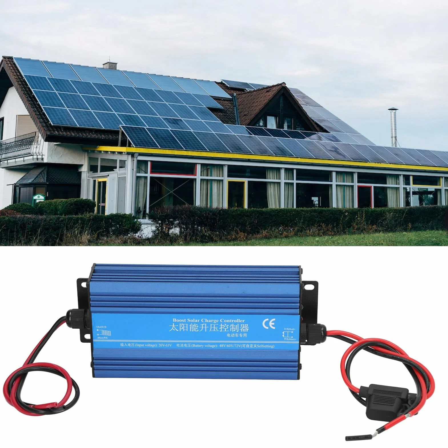 YWBL-WH Regolatore Carica Solare MPPT 600W 48V-72V per Pannelli Fotovoltaici Sistemi Batteria e Energie Rinnovabili