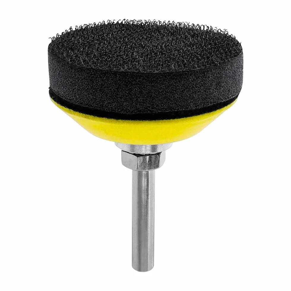 Cuscinetto per disco abrasivo da 4 pezzi Gancio posteriore morbido e cuscinetto ad anello per disco abrasivo da 50 mm Attacco per trapano con gambo da 1/4" Cuscino in strato di schiuma