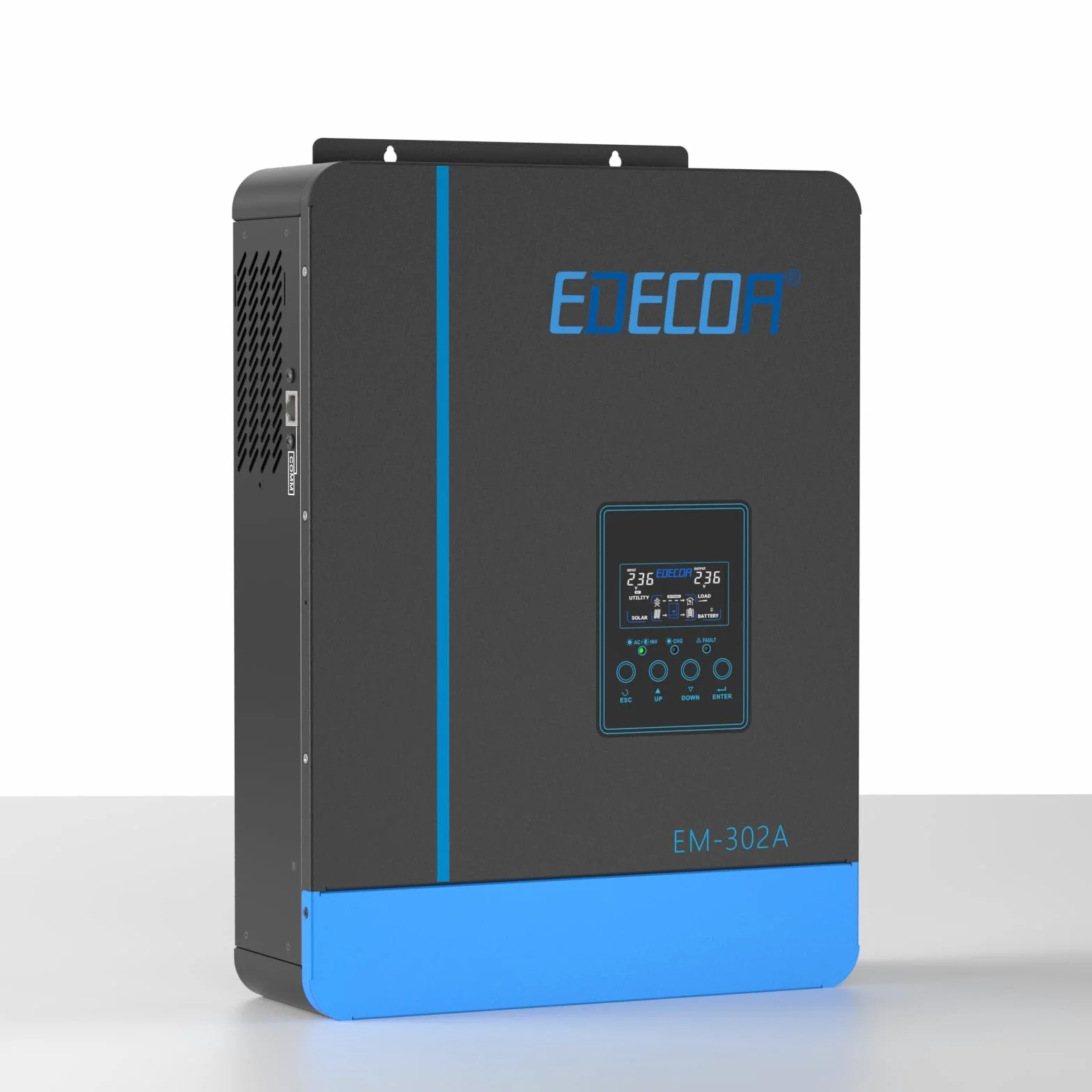 EDECOA 3000w Inverter ibrido da 24v a 220v 230v 3.2KVA/3000W Caricatore solare MPPT 80A Onda Pura (Off-Grid) con caricabatterie, rete di priorità, regolatore di carica solare