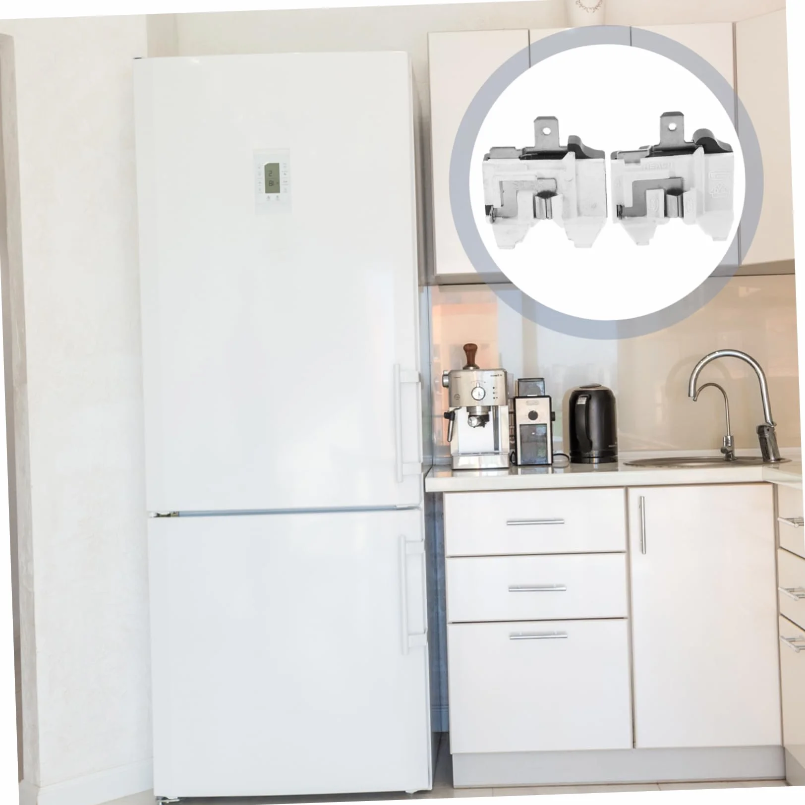 HOMSFOU 2 pezzi di protezione da sovraccarico, mini frigorifero, frigorifero per bevande, frigorifero, martello, starter congelatore, ricambio per compressore