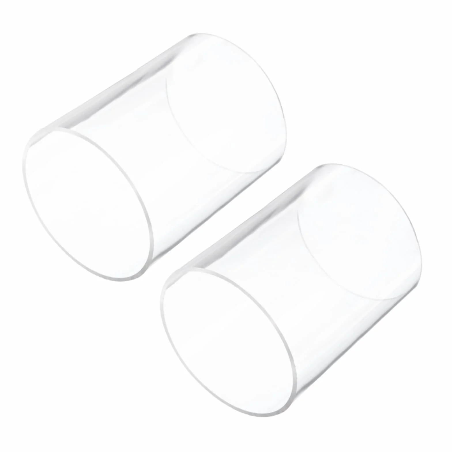 Tubo Rigido in Plastica Trasparente da 6" 115mm x 120mm (4 1/2" x 4.7") Tubo in Acrilico Tondo in Policarbonato, [Per Idraulica, Acquari, Fai da Te] - 2 Pezzi