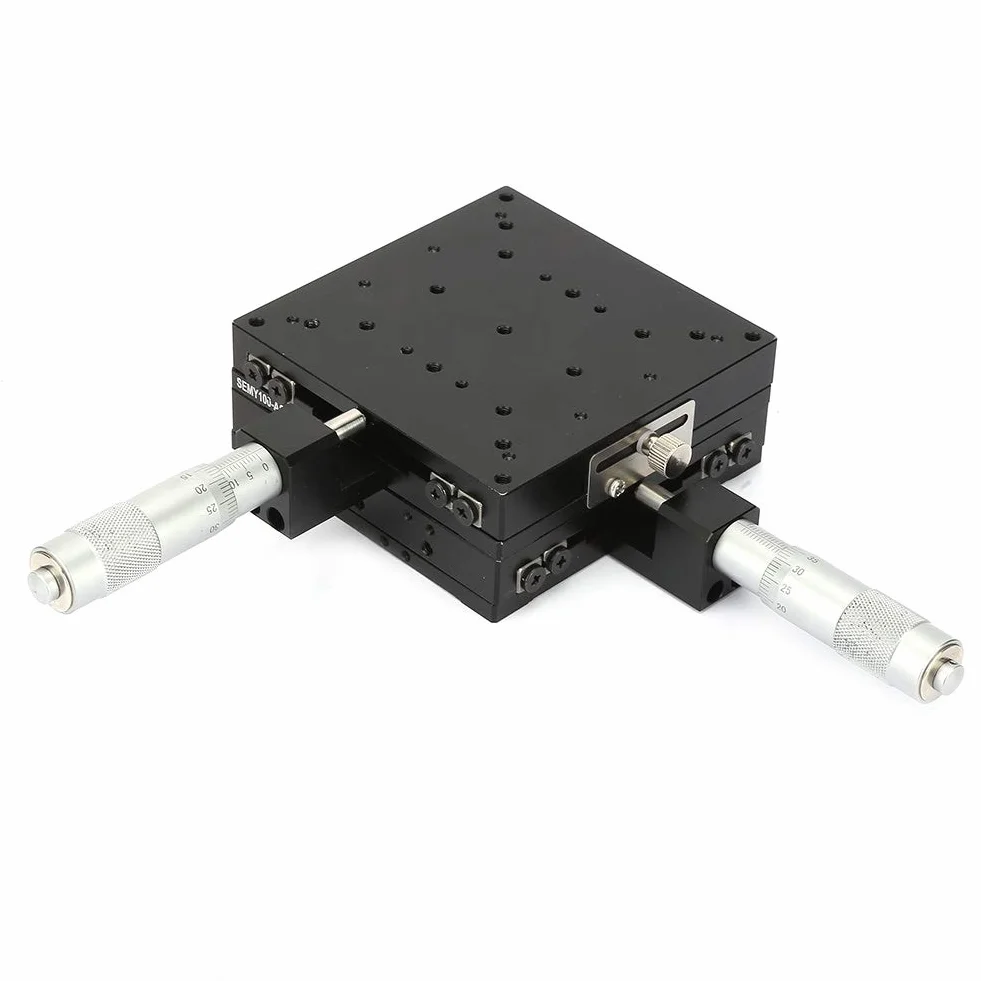 Sez100 AC Micrometro Slide Tavolo Tavolo Taglio Piattaforma di Rullo Trasversali per Apparecchi di Produzione Touch Screen Capacitivi in ​​lega di Alluminio 100 * 100 * 40mm