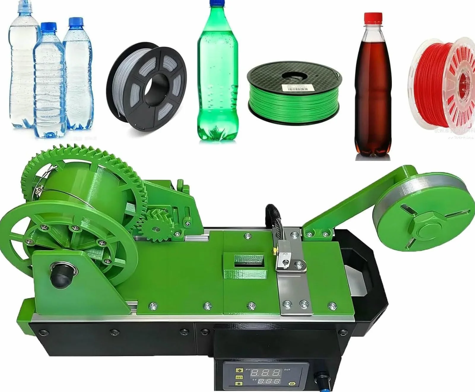 Creatore di Filamenti in Pet Riciclato 3D, Estrusori per Stampanti 3D con Display Digitale, Temperatura E velocità Regolabili, Creatore di Filamenti da Tavolo