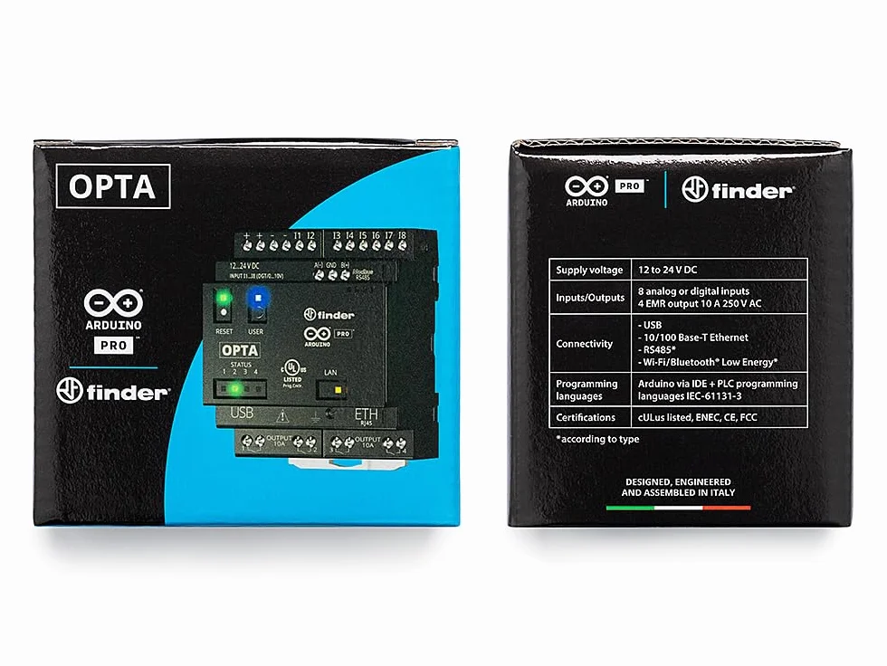Arduino Opta WiFi [AFX00002] - Controller IoT industriale con connettività Wi-Fi, I/O digitale, ingressi analogici e supporto Modbus per sistemi di automazione e controllo