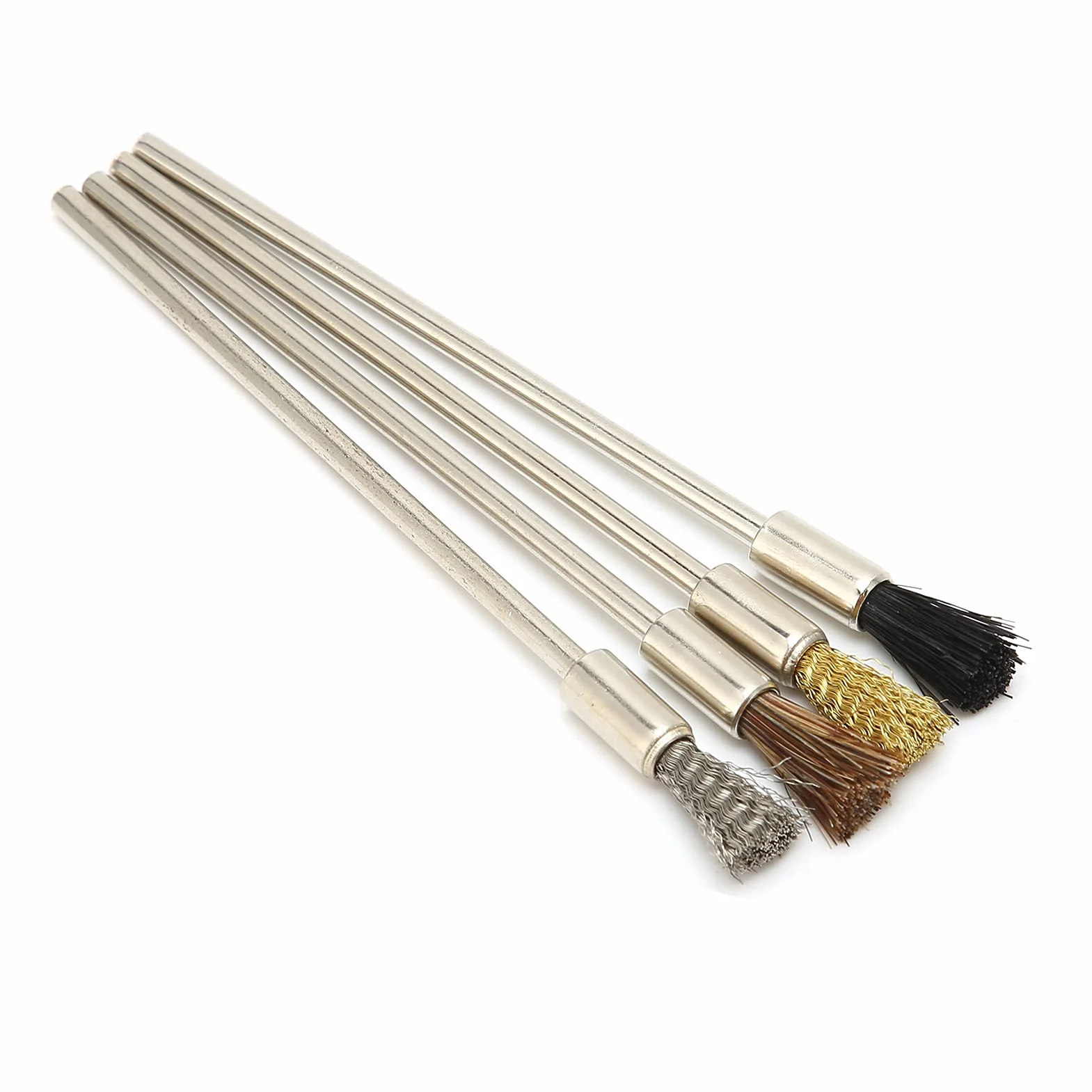 Mini Set di Spazzole Metalliche, Spazzole Metalliche in Acciaio Inossidabile Ampia Applicazione Rimuovi lo Sporco Aree Strette Mini Spazzole Metalliche, per la Pulizia di Strumenti Elettronici in Mini