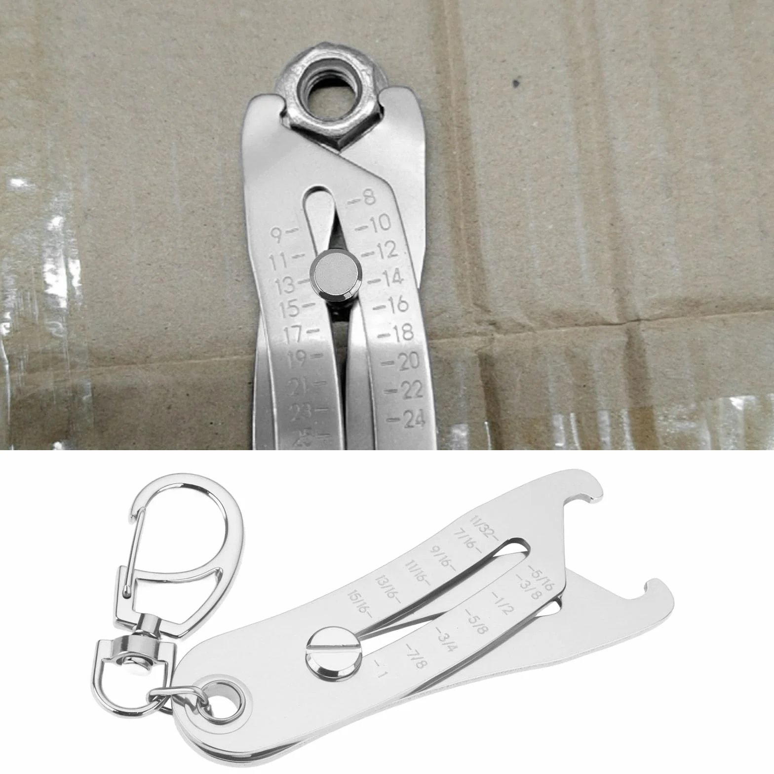 Create idea 1pc Portatile Preciso Dimensioni Del Filo Checker Portachiavi Verifica Dimensioni Del Filo Portachiavi Bullone Size Finder Portachiavi Bullone Testa Size Finder Pollici e Metrici