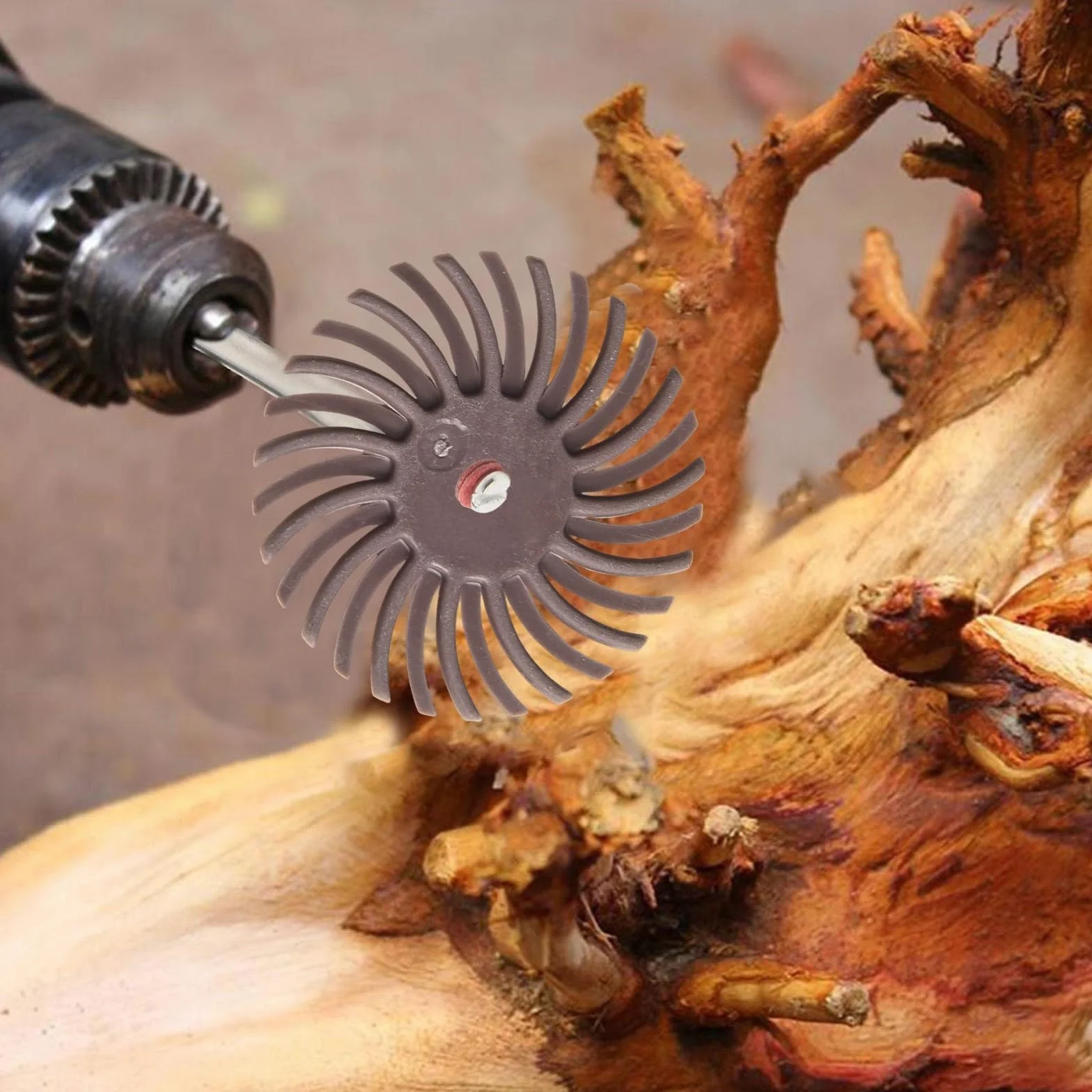 Kit di accessori per utensili rotanti con dischi radiali con rivestimento in ossido di alluminio per una preparazione efficace ma delicata (grana 120)