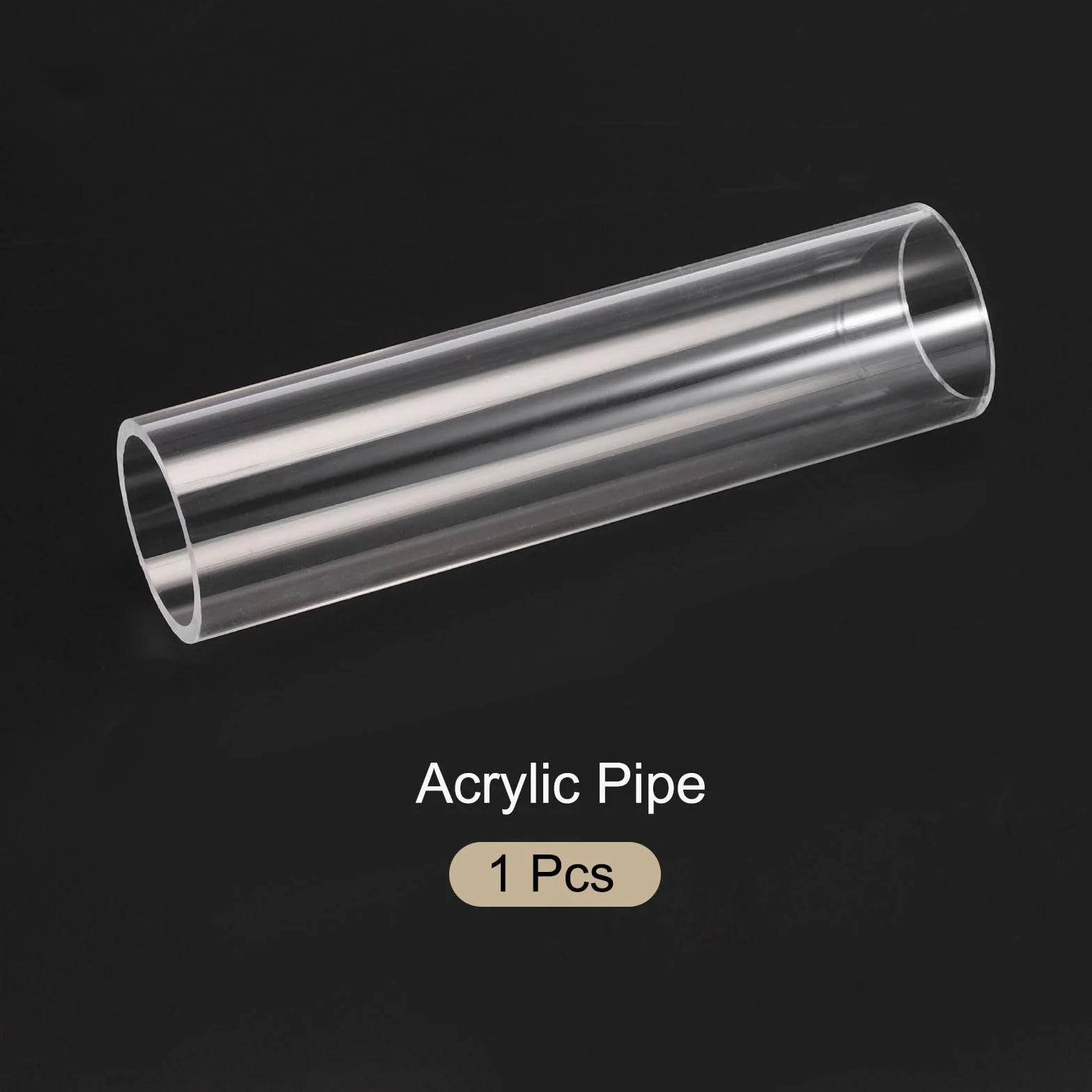 Tubo Rigido in Plastica Trasparente da 6" 34mm x 40mm (1.3" x 1.6") Tubo in Acrilico Tondo in Policarbonato, [Per Idraulica, Acquari, Fai da Te]