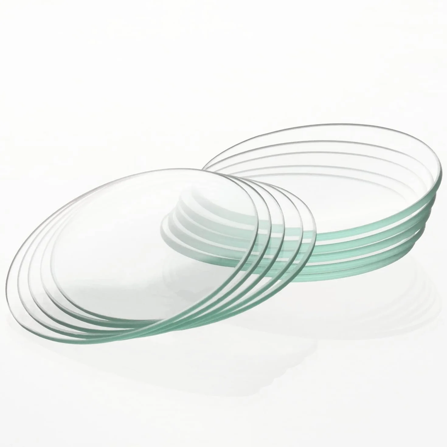Labasics10PK Vetri di Orologio, Copri Becher in Vetro Borosilicato da 70 mm Oblato Rotondo per Scienza Laboratoriale Scolastica, Copertura Becher in Vetro con Bordo Rettificato per Piatti Evaporatori