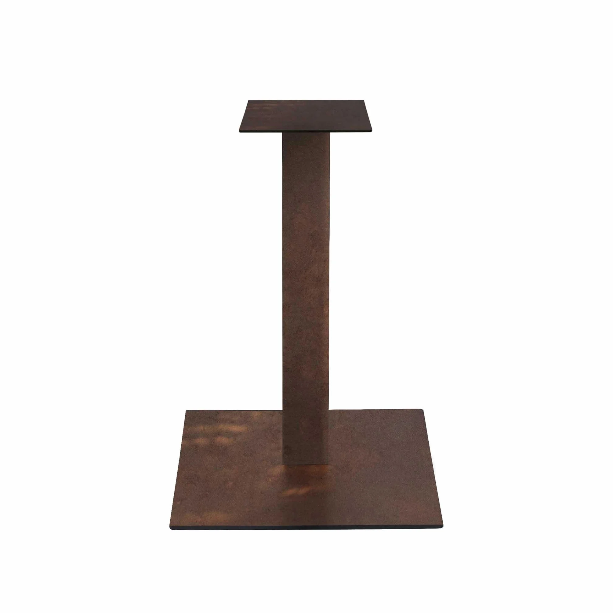 milani home - base per tavolo da pranzo a colonna 50 x 50 x 72 cm, bronzo, acciaio