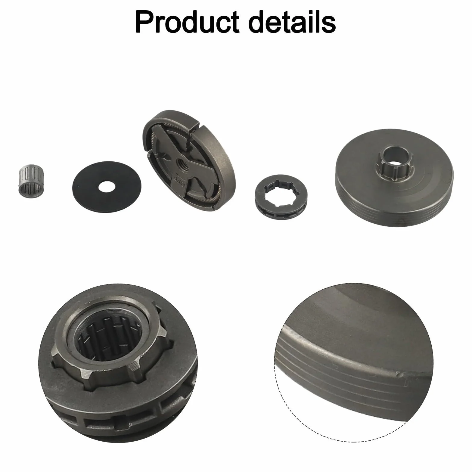 Kit di montaggio frizione compatibile con motoseghe cinesi 4500 5200 5800 e motori da 45 cc, 52 cc, 58 cc