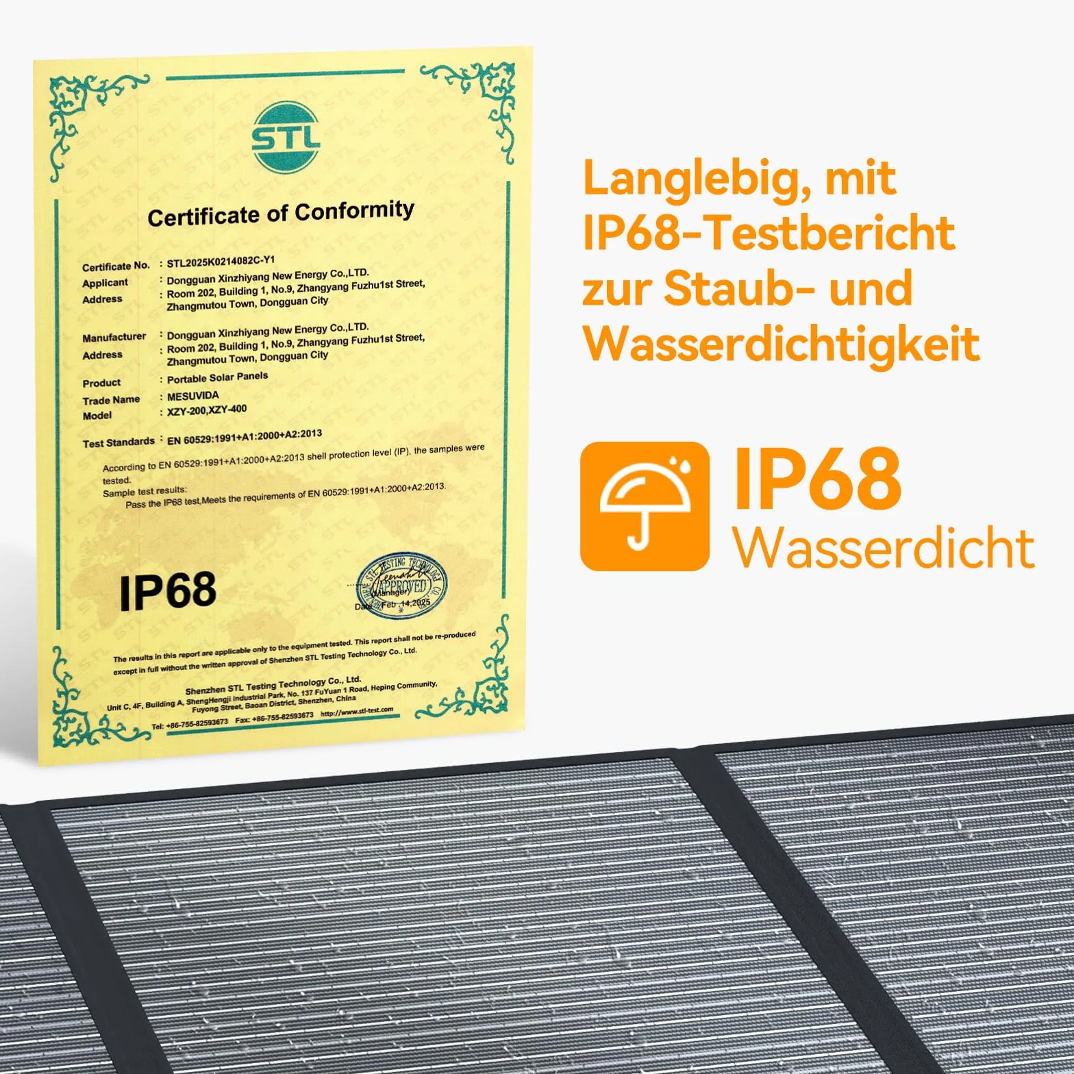 Pannello solare pieghevole 400W IP68 impermeabile uscita MC4 41V