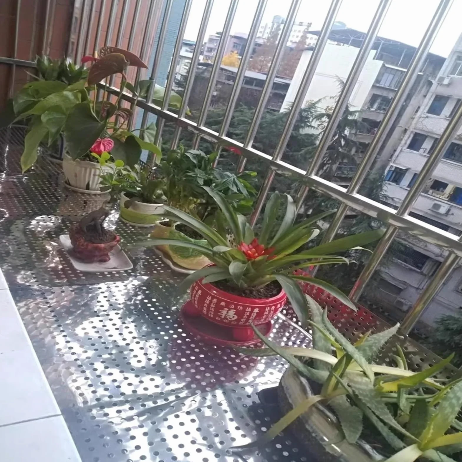 Generico Pannelli di tamponamento for balaustra, lamiere perforate, Schermo in lamiera Metallica Lamiera Perforata in Acciaio Inossidabile 304 for ringhiera del Balcone, Patio(70x120cm)