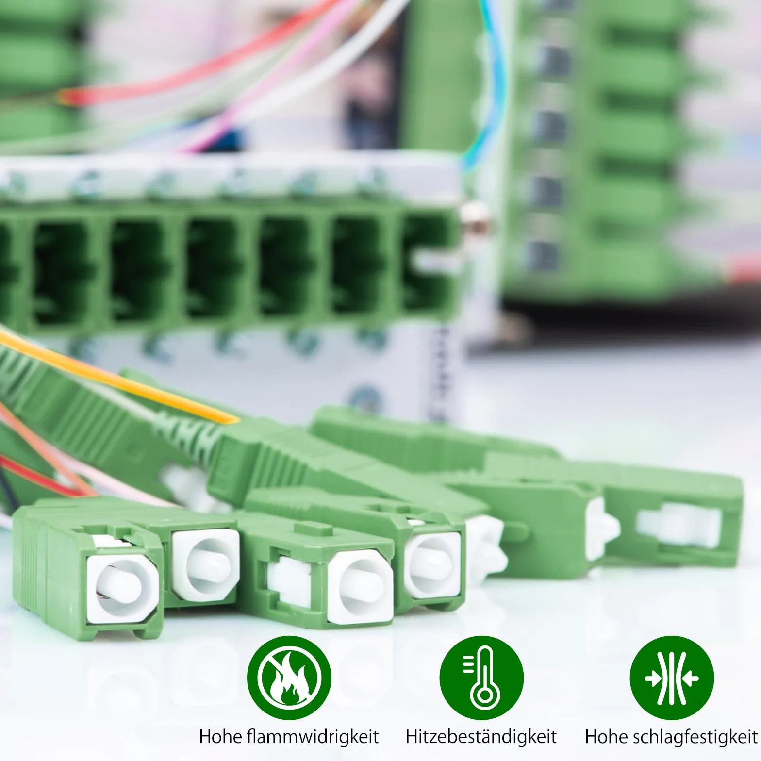 Adattatore in fibra ottica LC/APC Femmina a SC/APC Connettore Singlemode 9/125um Simplex Hybrid Fibra Ottica Cavo Prolunga per conversione Interfaccia, OTDR, VFL ecc.
