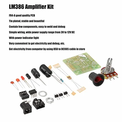 Kit Amplificatore Audio Fai da Te Mini Elettronico 3 12V DC per Progetti DIY Sistemi Audio Compact con Modulo per Home Studio e HiFi