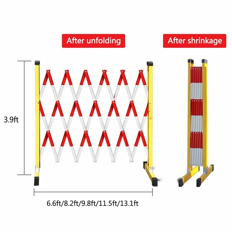 Cancello di Sicurezza Pieghevole con rotelle, barricata Industriale Flessibile espandibile, Recinzione di Sicurezza Mobile Portatile per vialetti d'accesso per ，Blue 3.9x6.6in/1.2x2m
